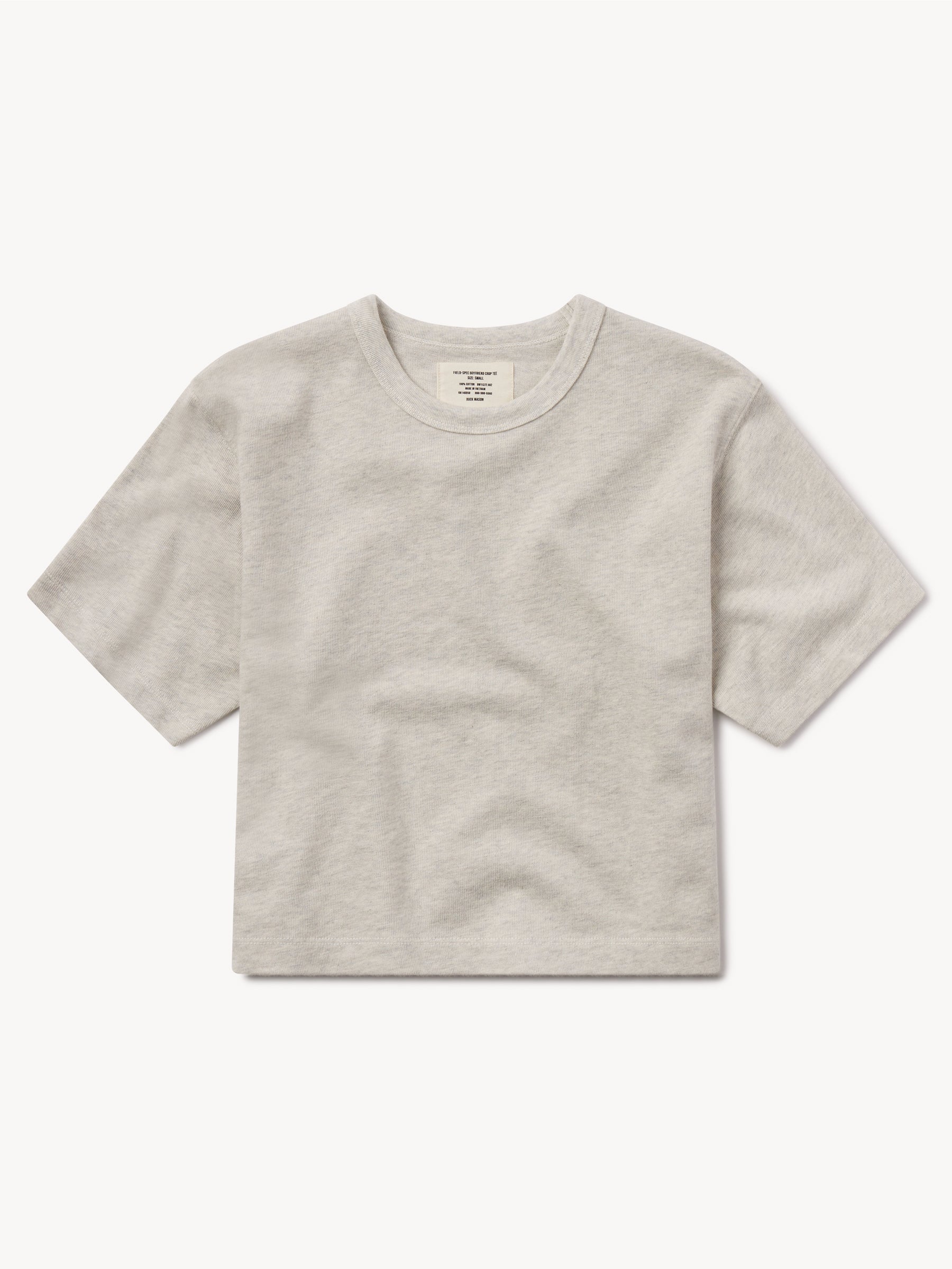 Alternative view of Heather Oat Field-Spec Boyfriend Crop Tee
