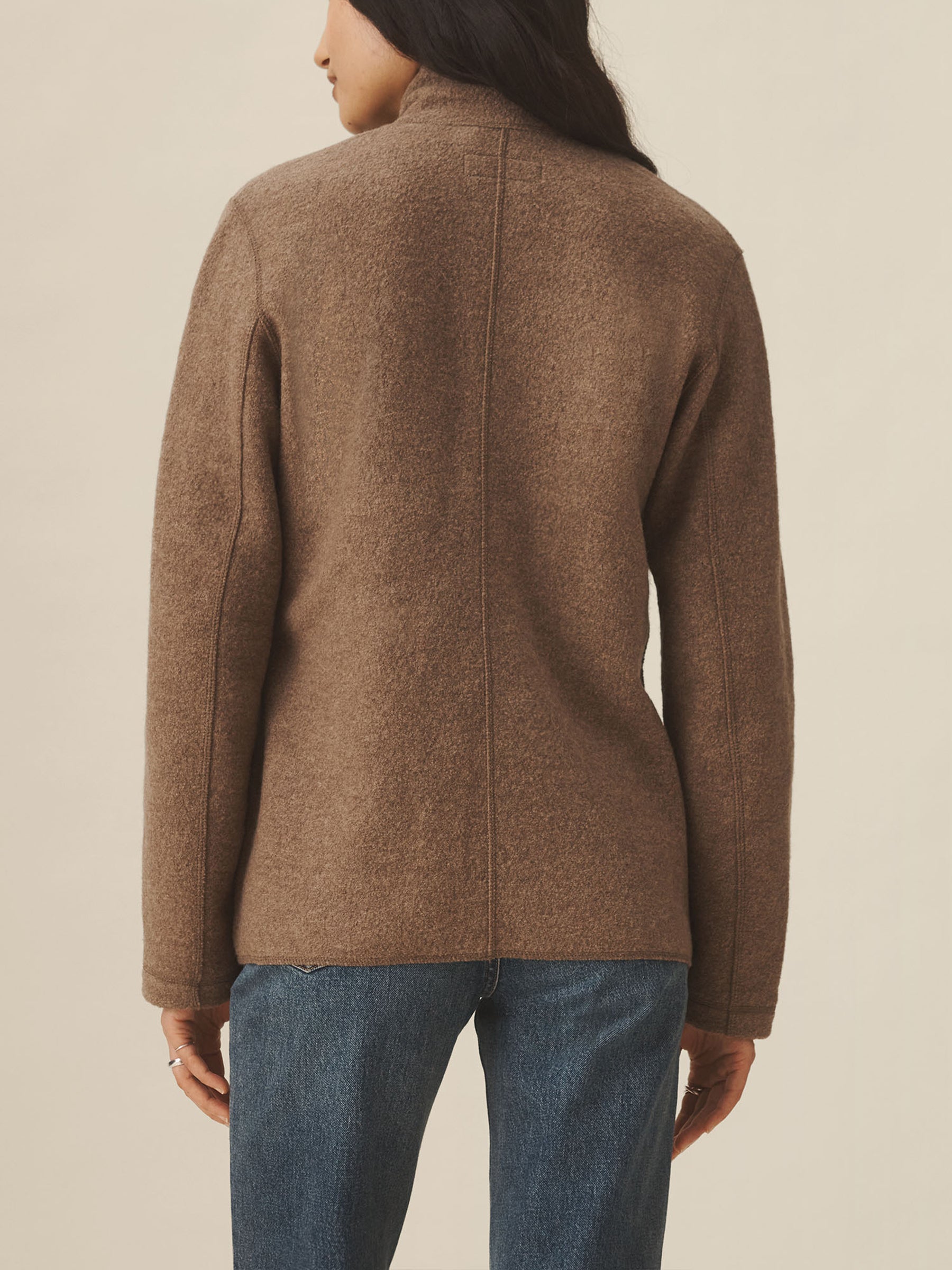 Driftwood Heather Felted Wool Chore Coat - Image 4