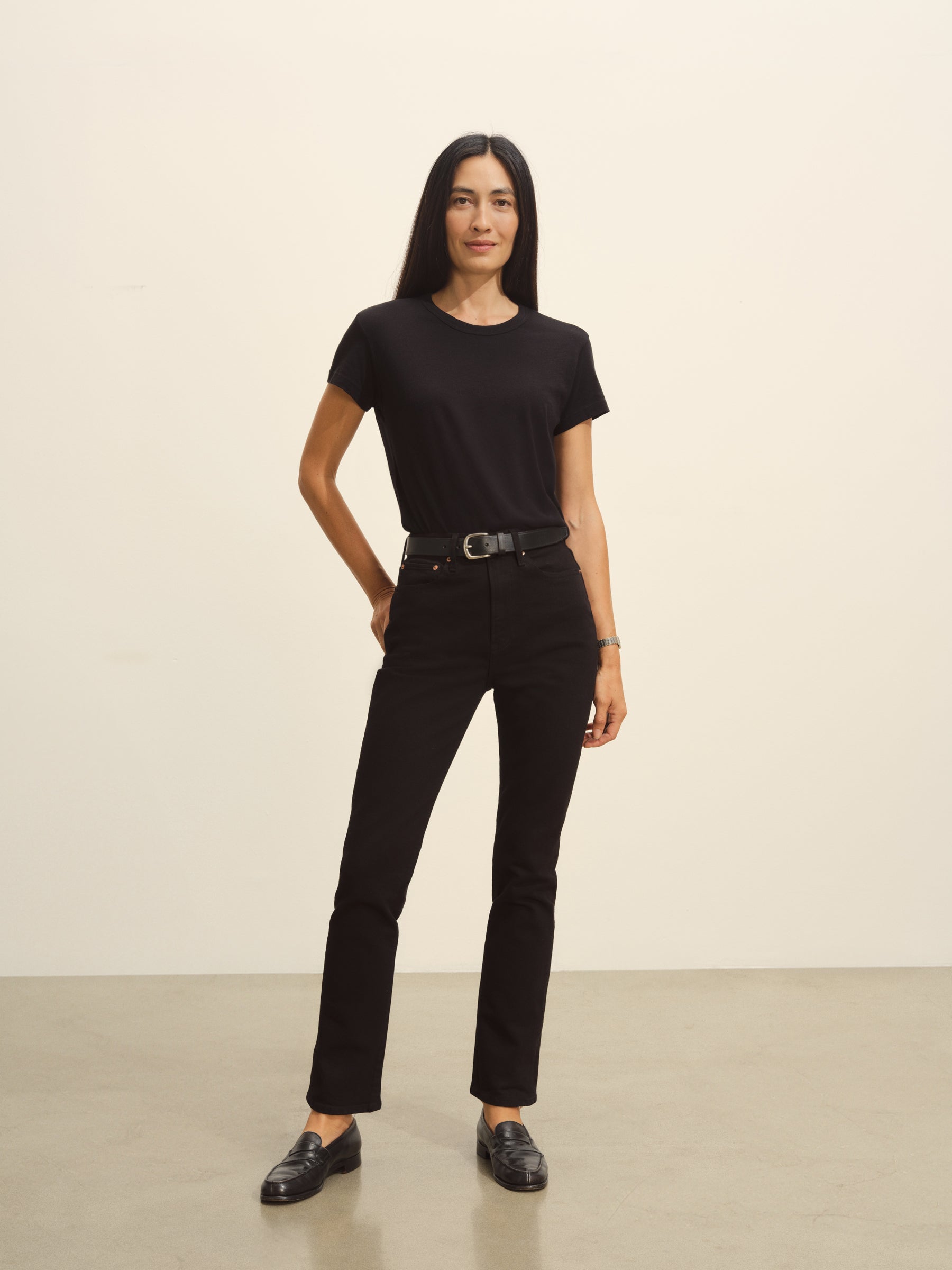 Alternative view of Black Cigarette Jean