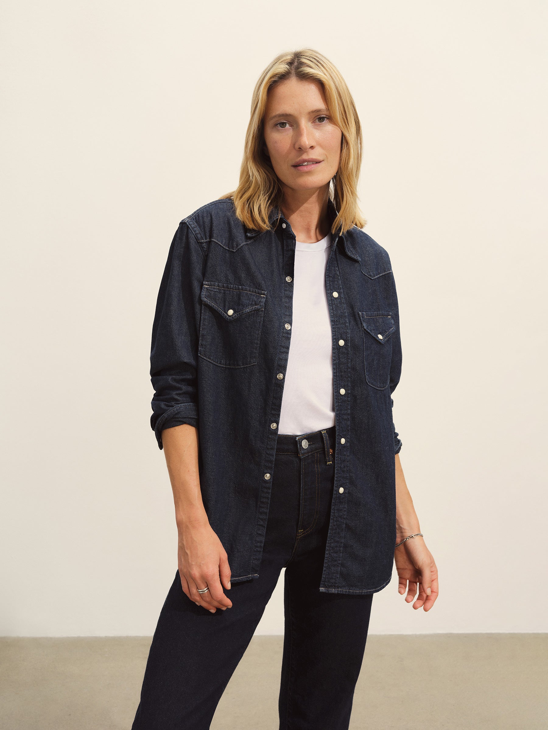 Alternative view of D025 Nep Denim Western Shirt