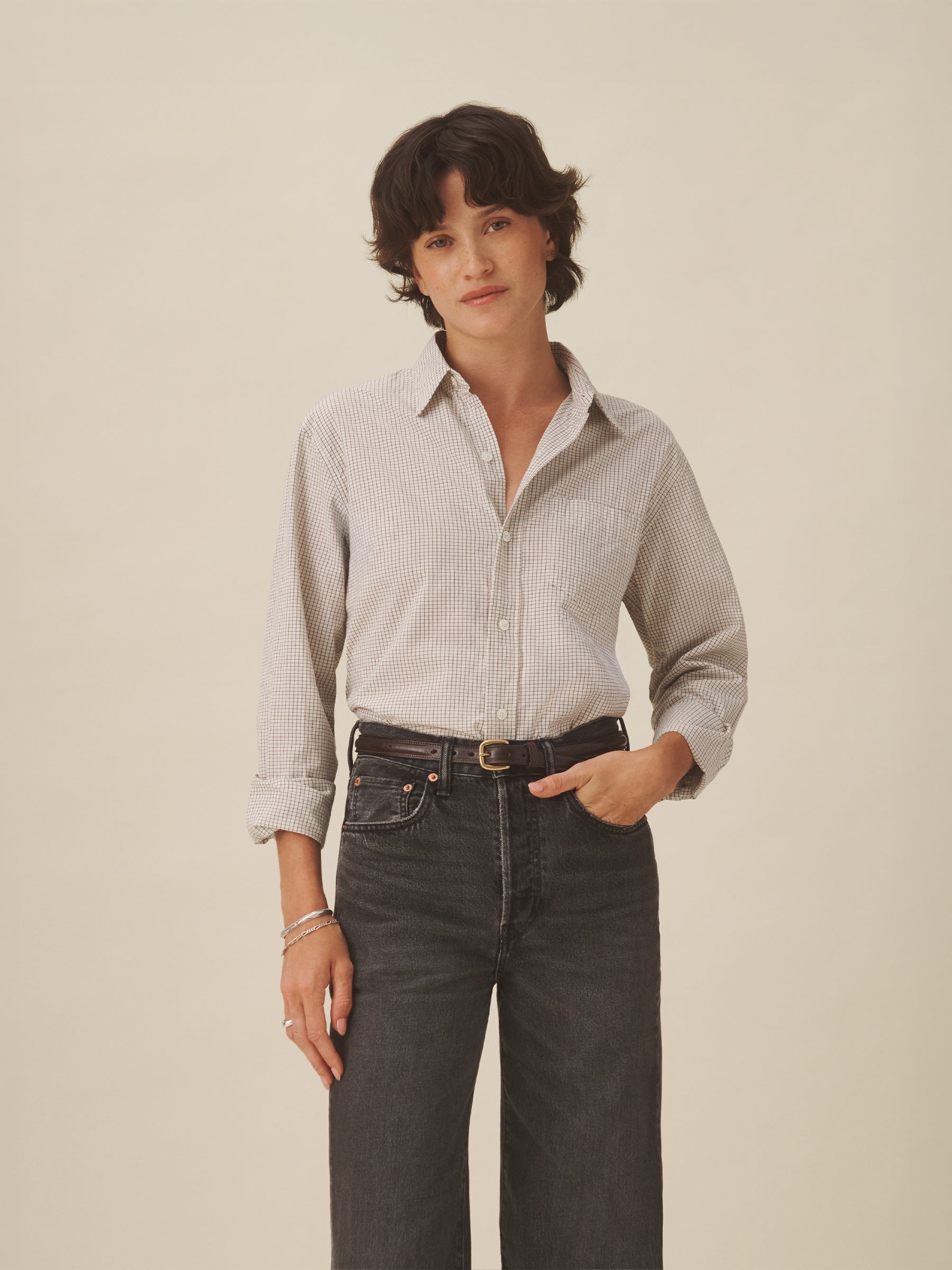 Chamomile Tattersal Mainstay Cotton Shirt