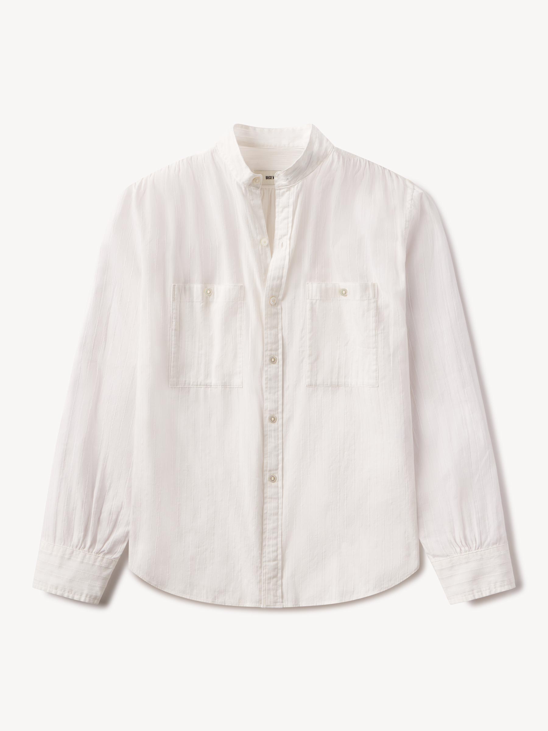 White Cotton Dobby Studio Shirt