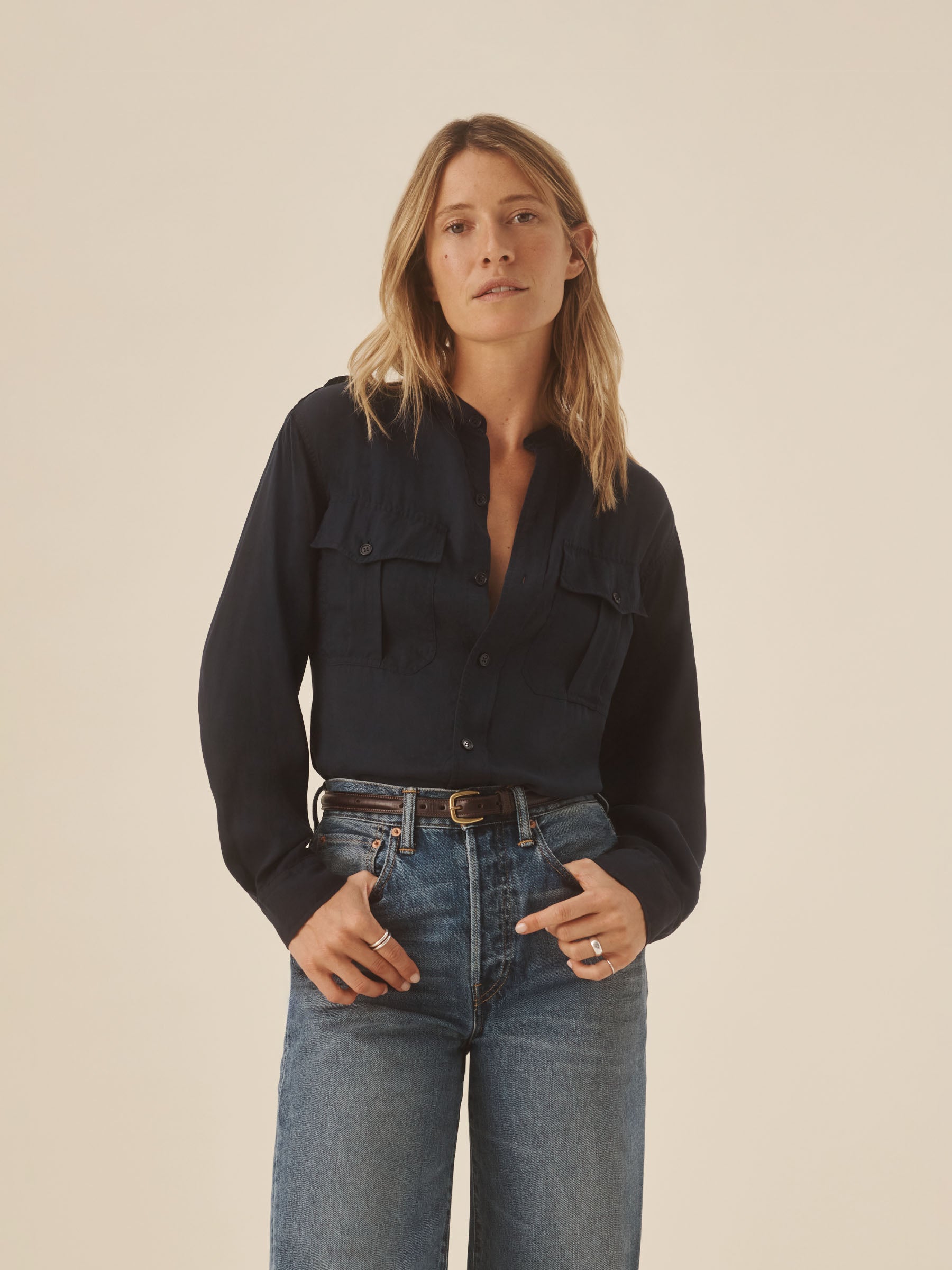 Alternative view of Dress Navy Officer Shirt