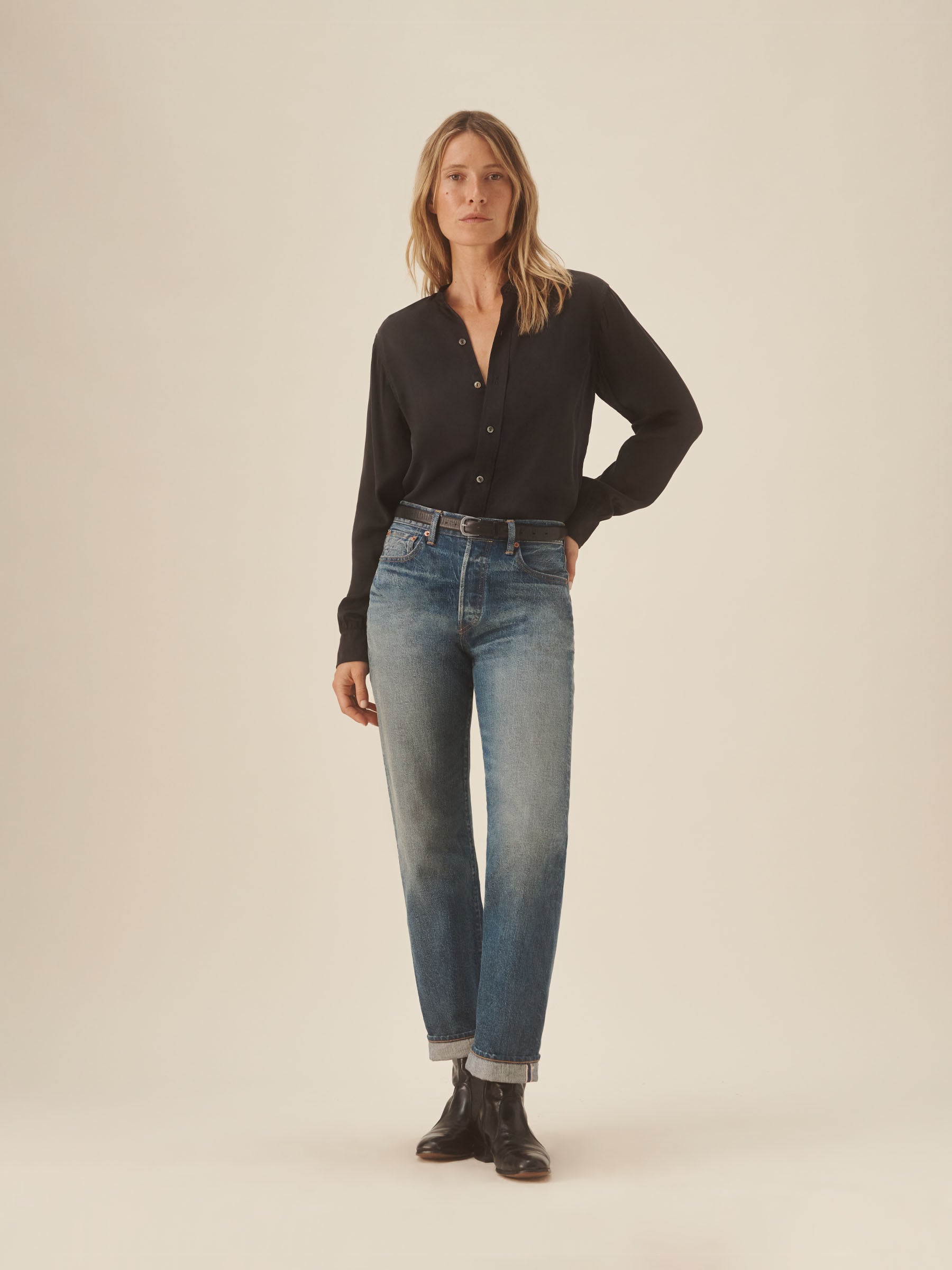 Alternative view of Black Silk Chateau Shirt