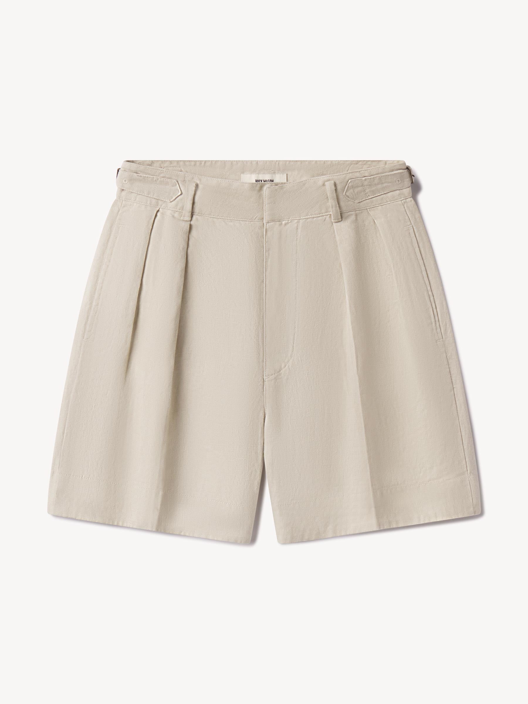 Soft Sand Riviera Linen Pleated Short