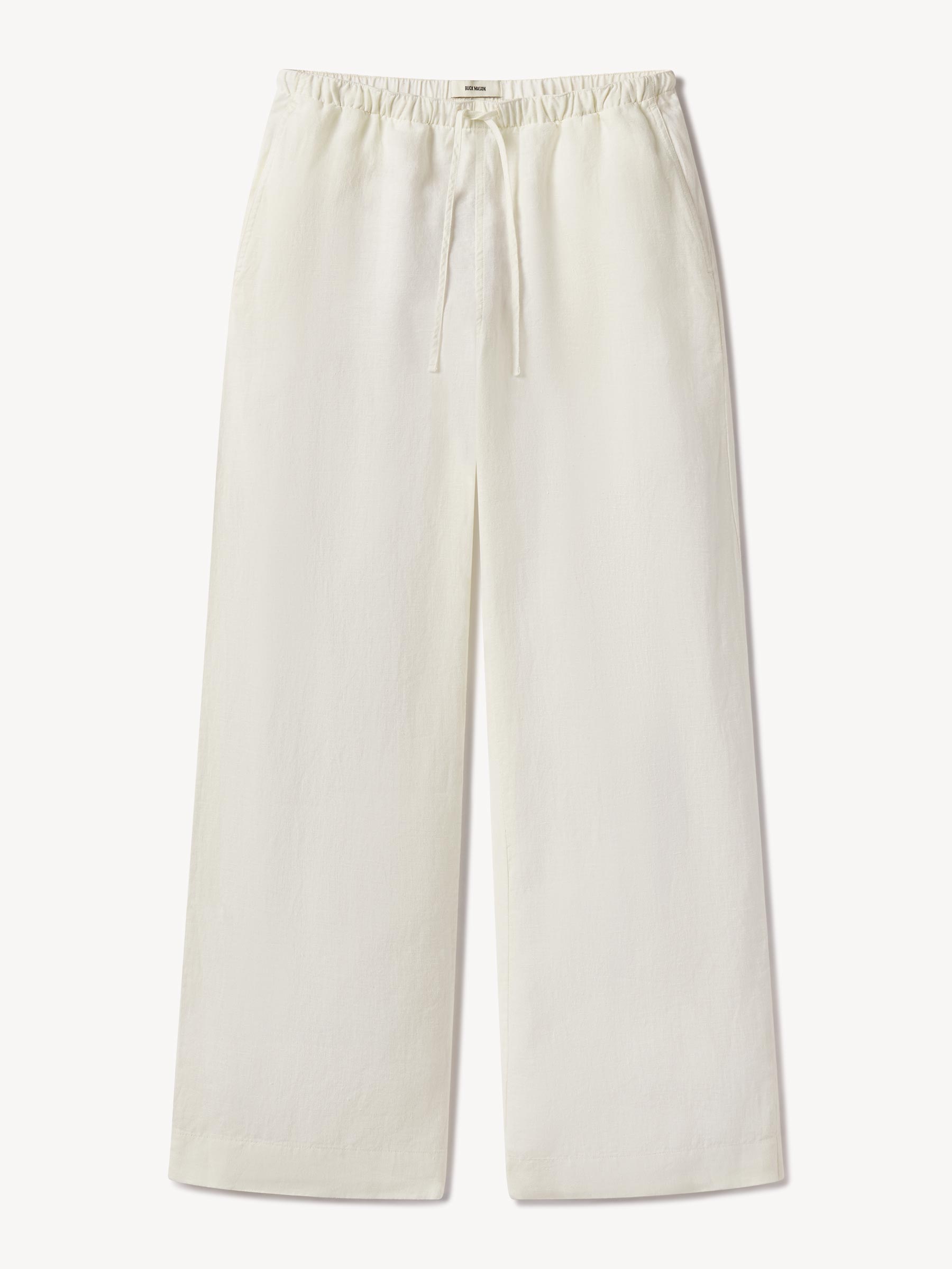 Alternative view of Sea Shell Crosshatch Linen Easy Pant