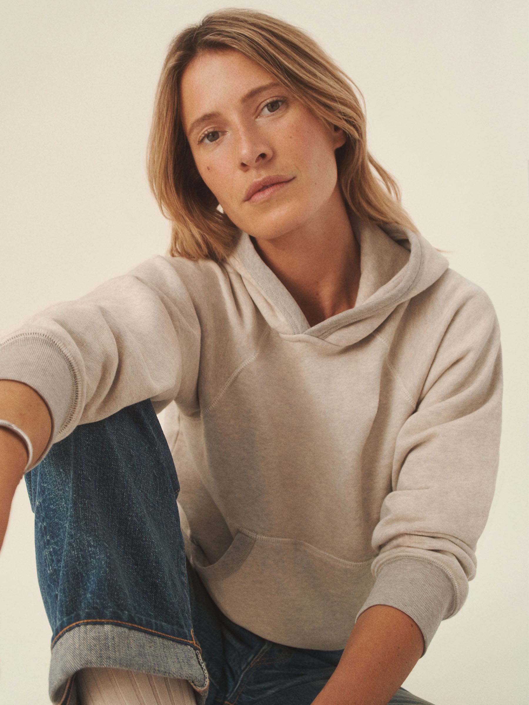 Heather Grey Vintage Interloop Shrunken Hoodie - Image 4