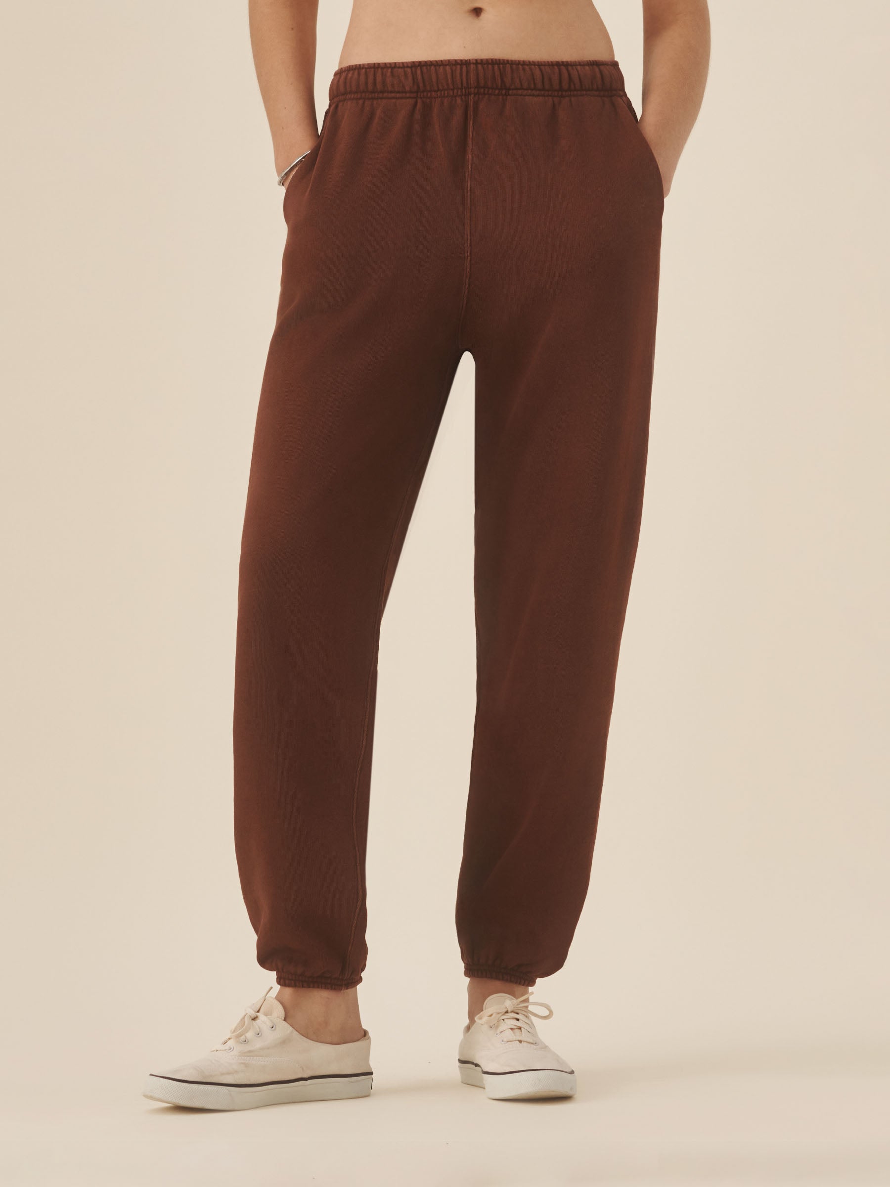 Alternative view of Antique Maroon Venice Wash Vintage Interloop Sweatpant