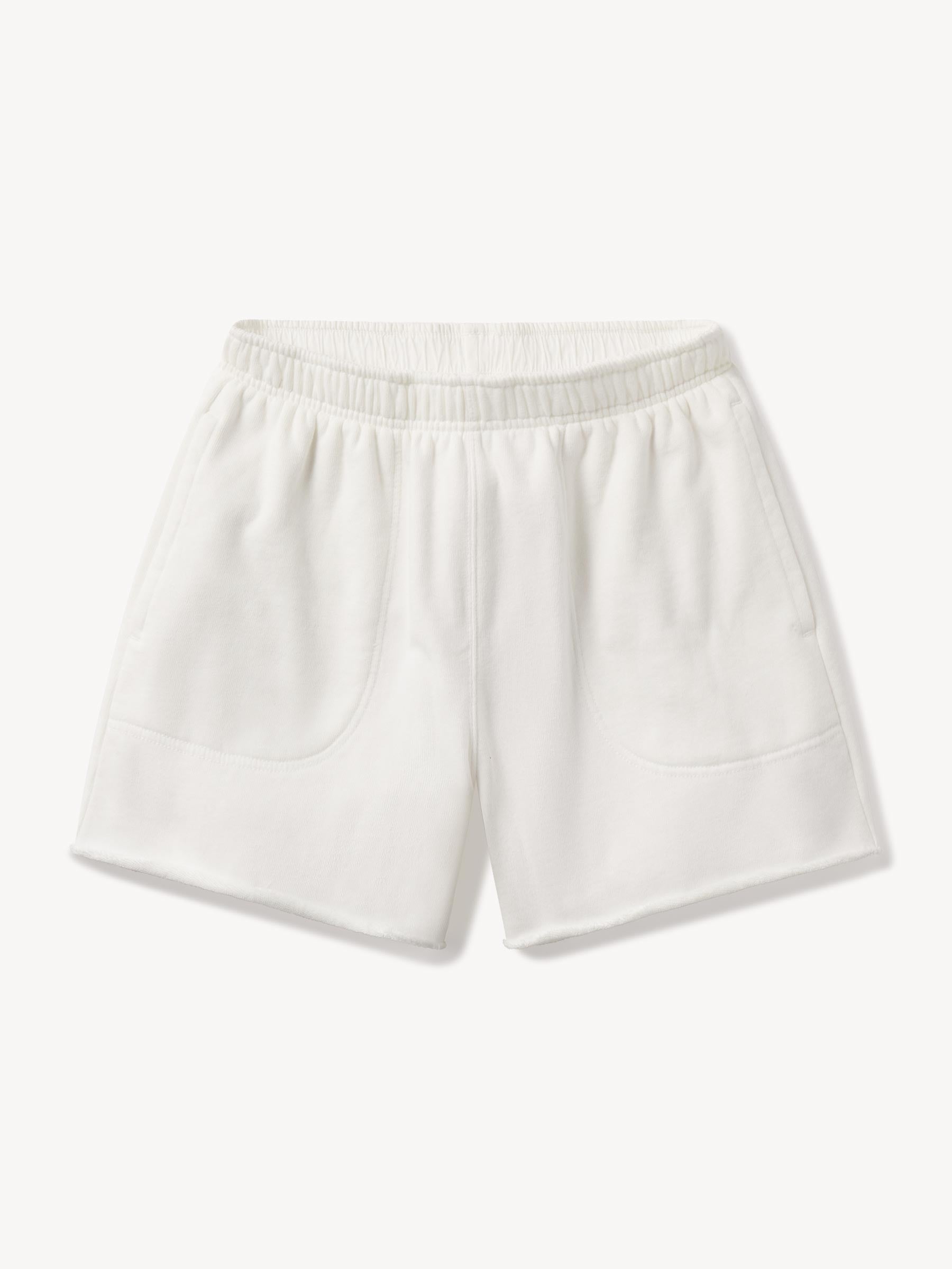 Natural Tropez Terry Cloth Cut-Off Short