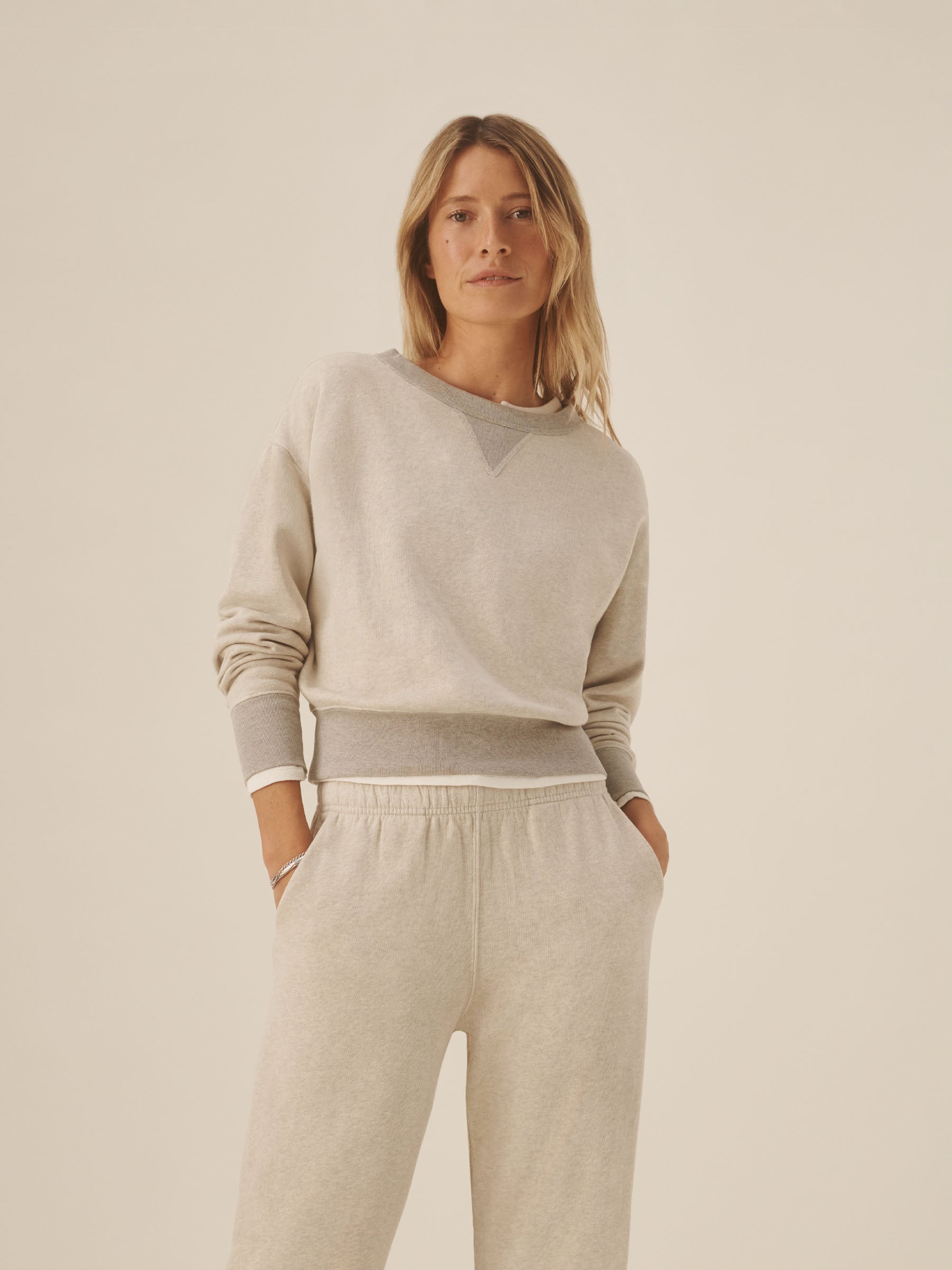 Heather Grey Vintage Interloop Oversized Crew - Image 4