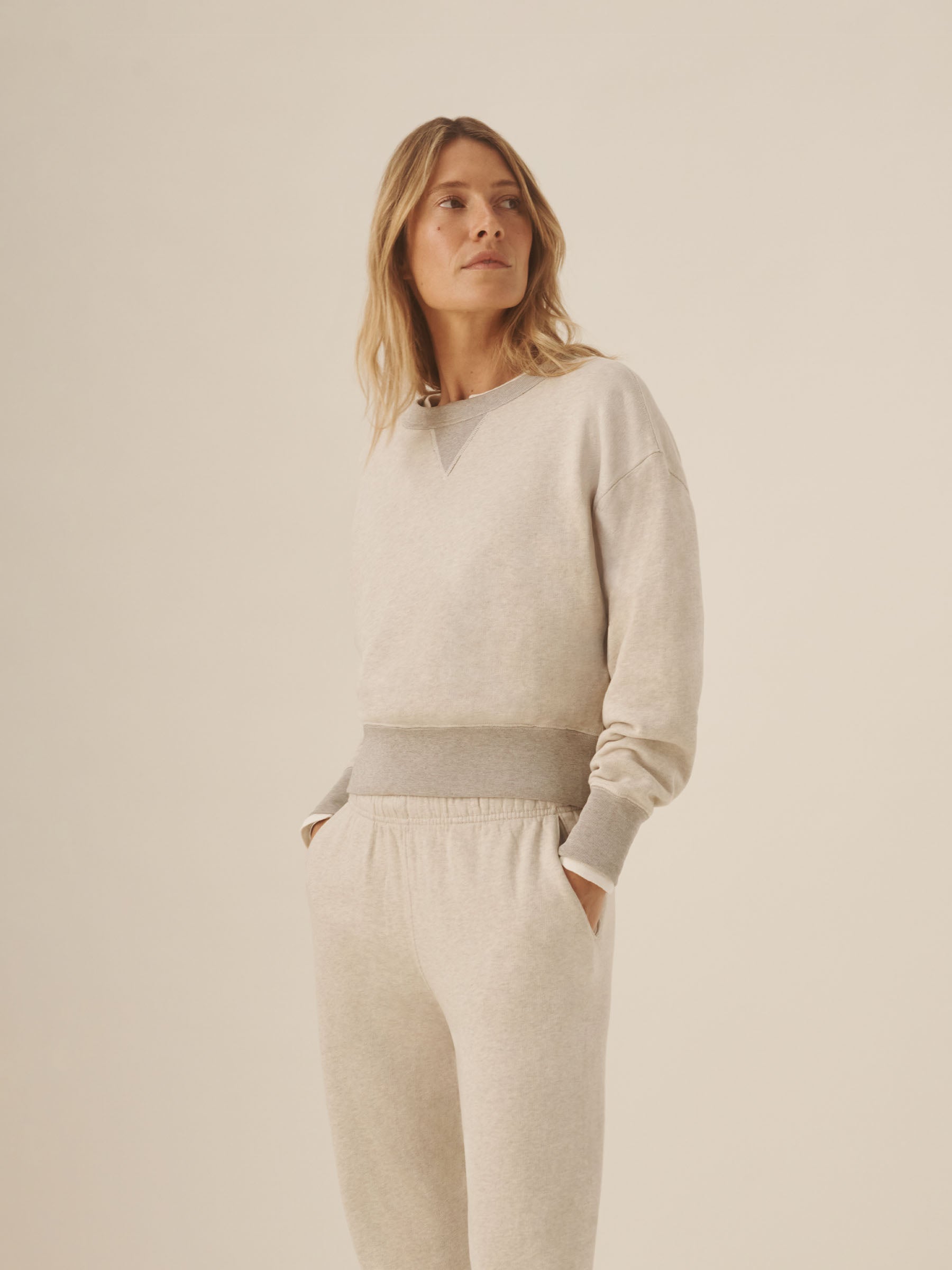 Heather Grey Vintage Interloop Oversized Crew - Image 7