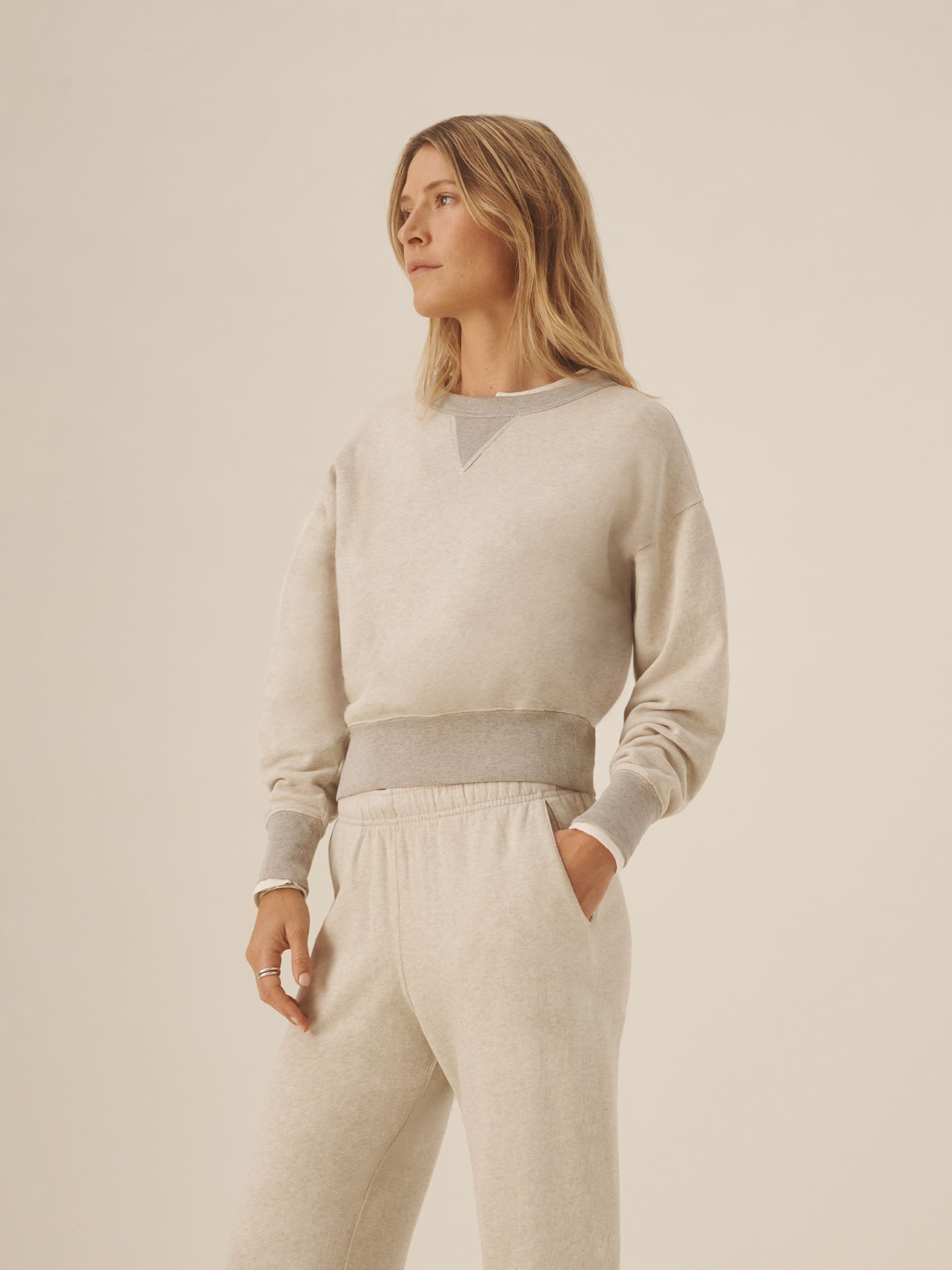 Heather Grey Vintage Interloop Oversized Crew - Image 8