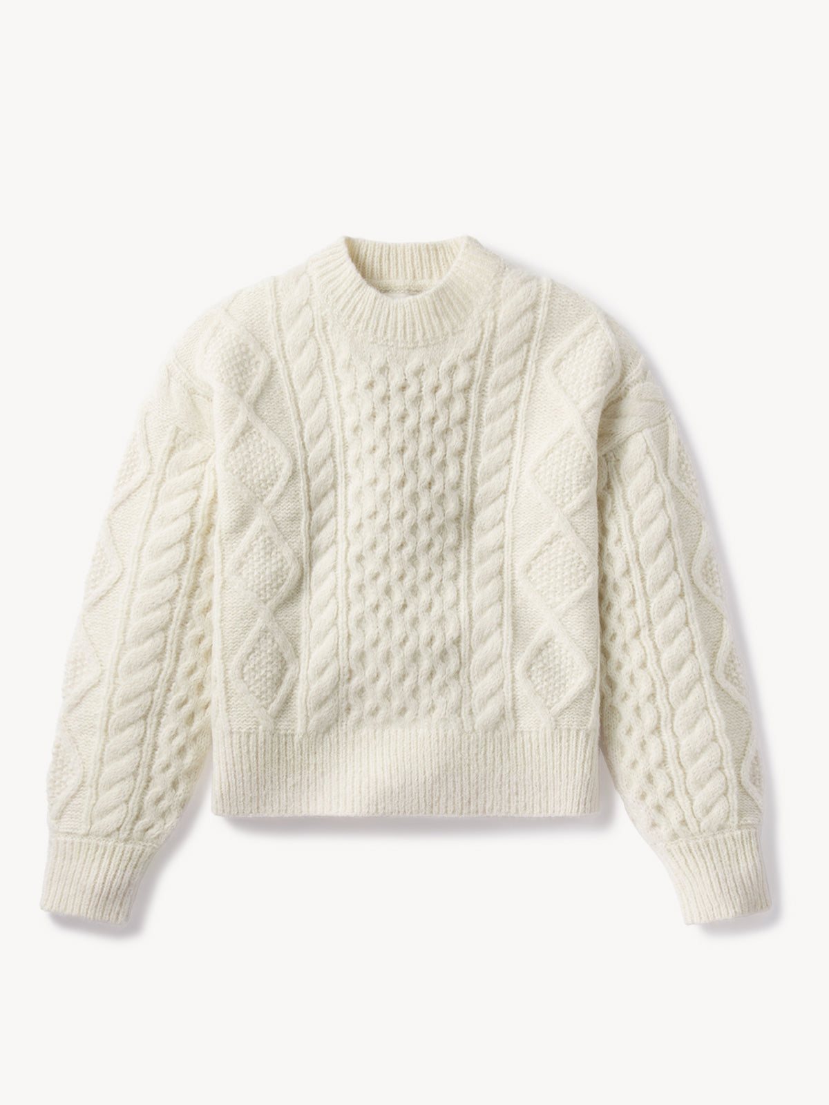 Natural Highland Alpaca Cable Crew