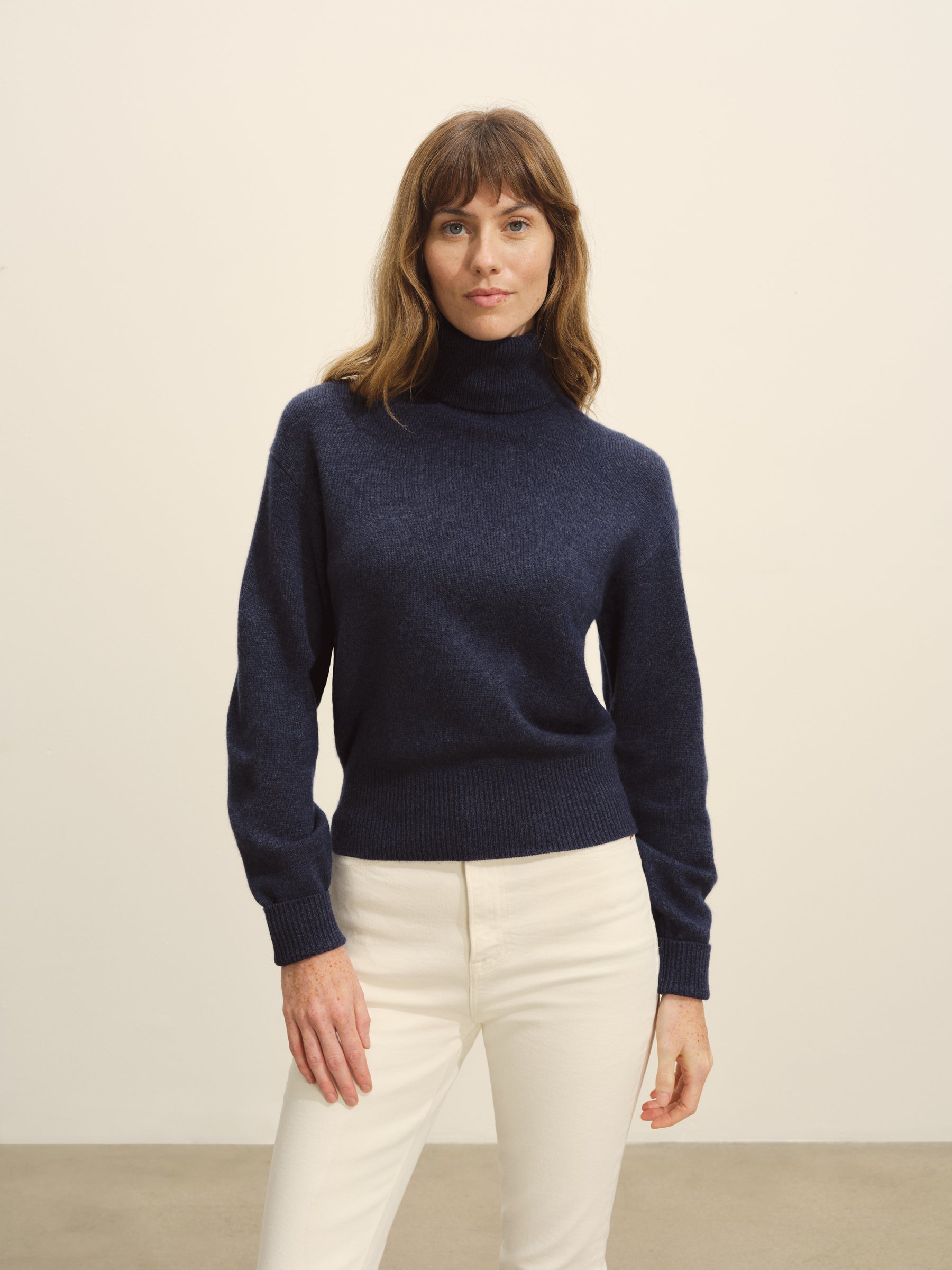 Rainstorm Heather Idyllwild Cashmere Turtleneck
