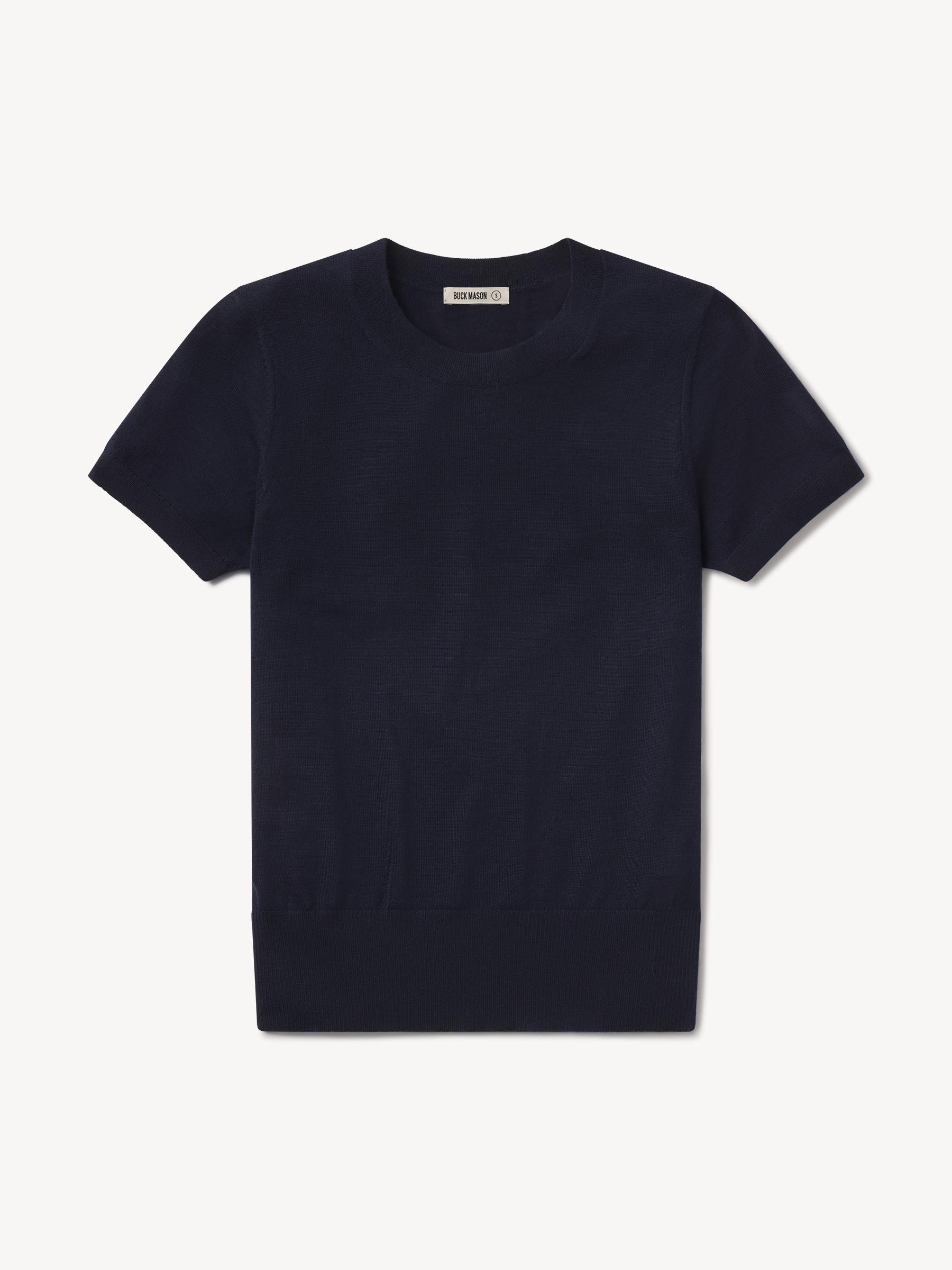 Dark Navy Featherweight Silk Cashmere Tee