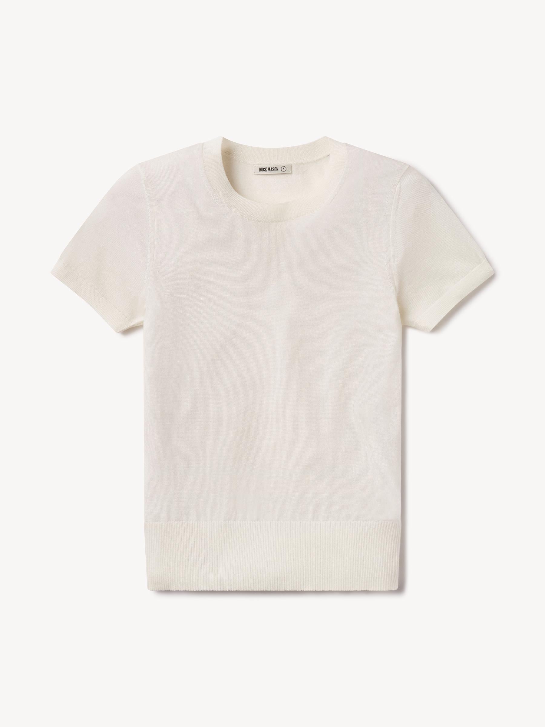 Natural Featherweight Silk Cashmere Tee