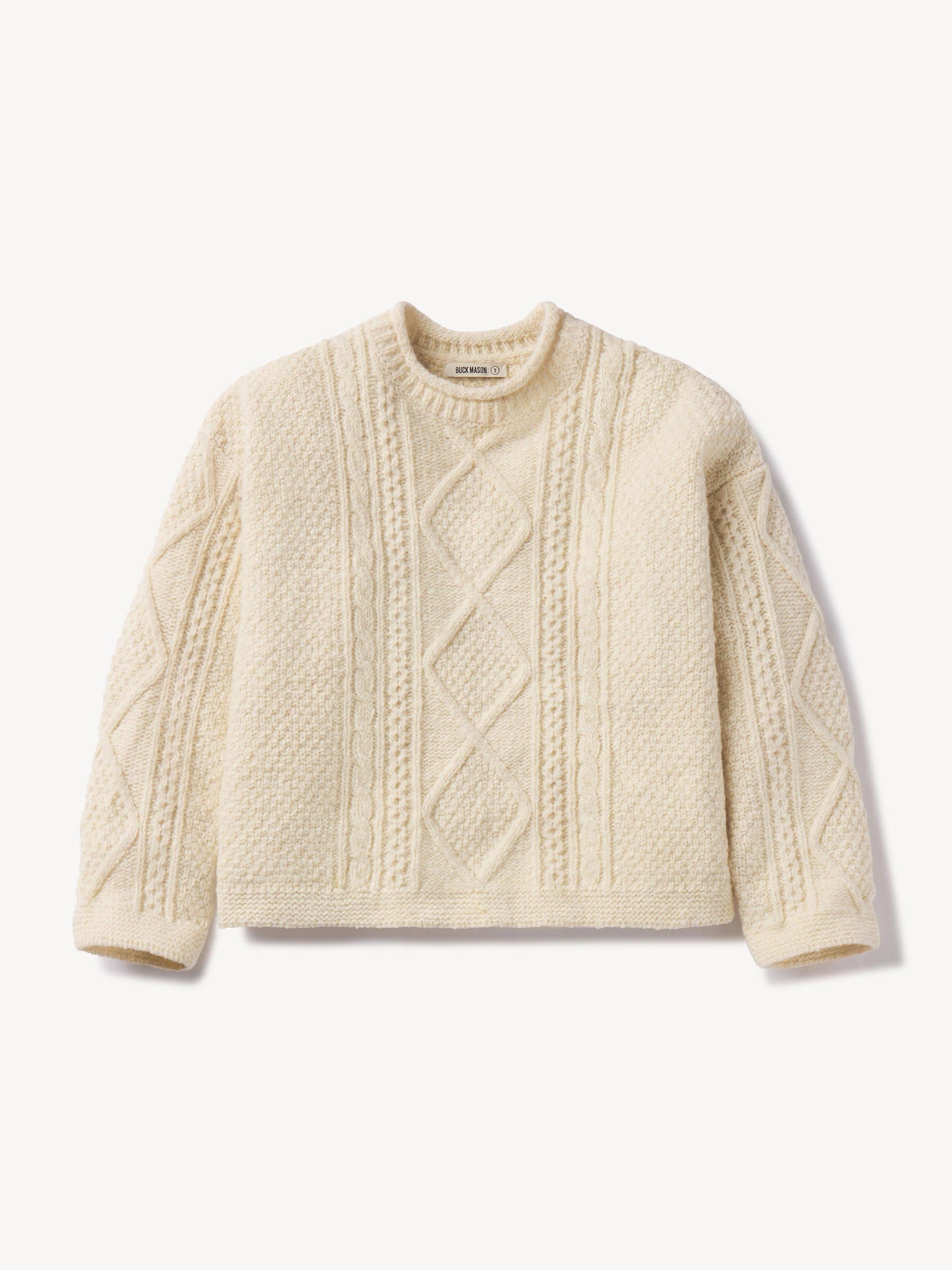 Natural Homestead Cable Knit Sweater