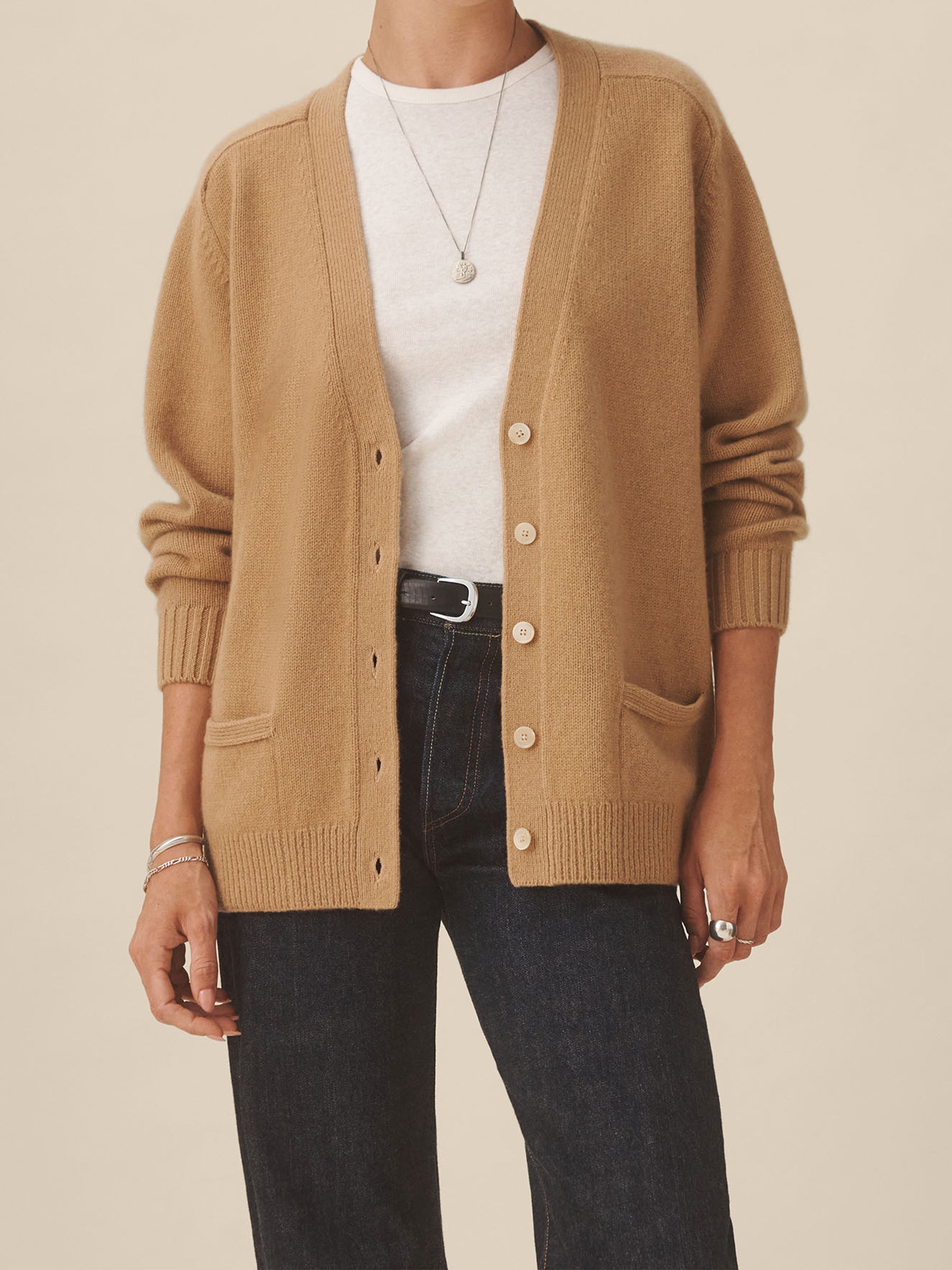 Alternative view of Amberwood California Cashmere Slouchy Cardigan