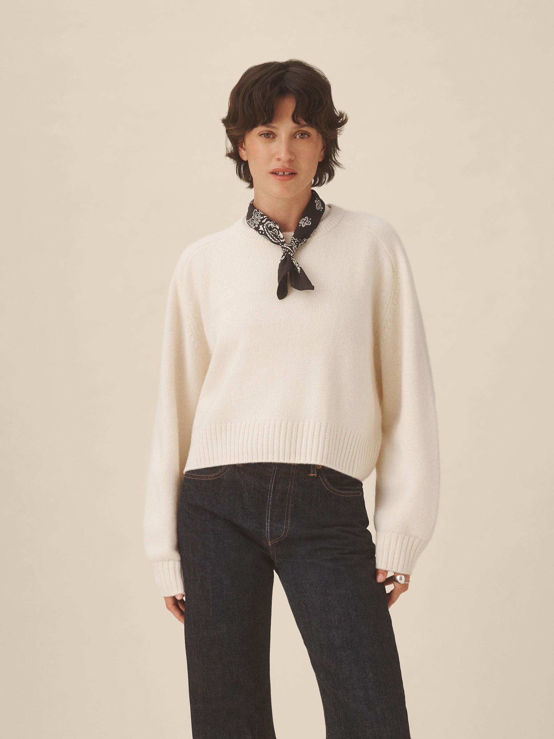 Alternative view of Natural California Cashmere Classic Crew