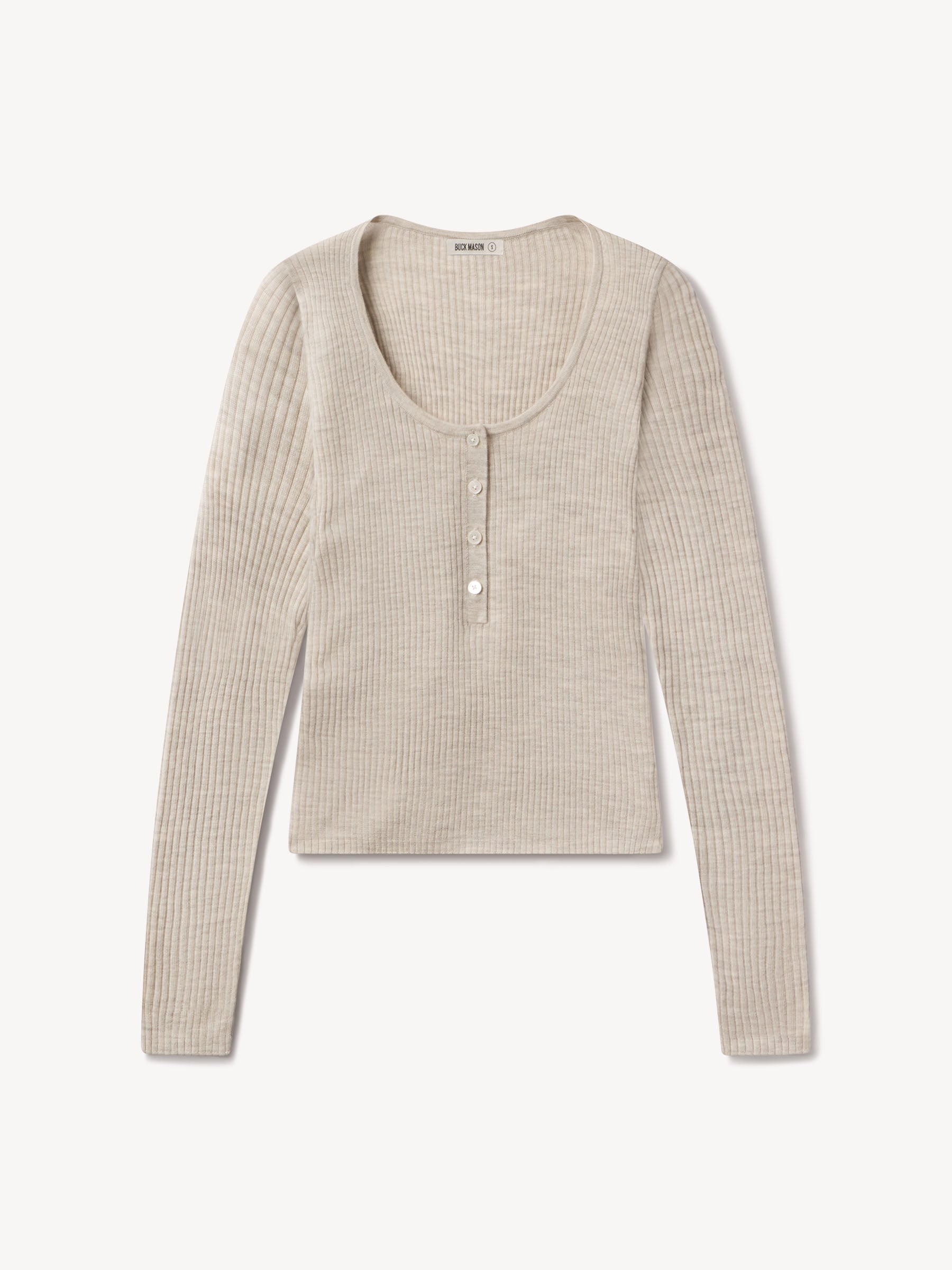 Heather Oat Featherweight Silk Cashmere Scoop Henley