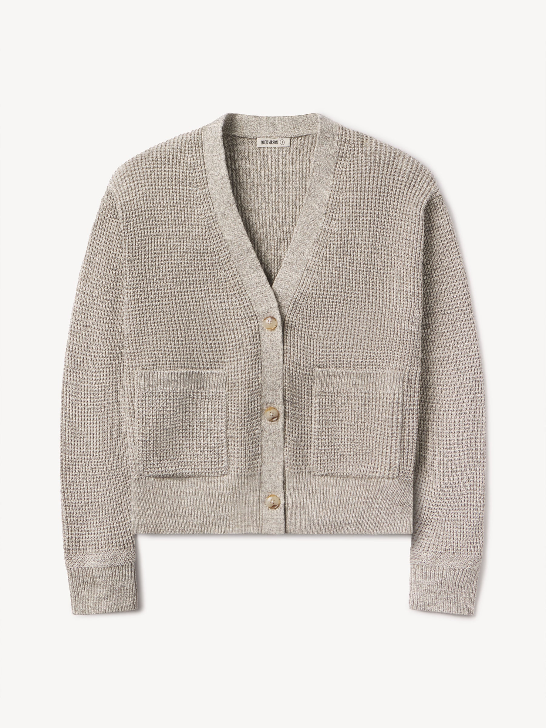 Marled Coastal Cedar Seafarer Cotton Cropped Cardigan