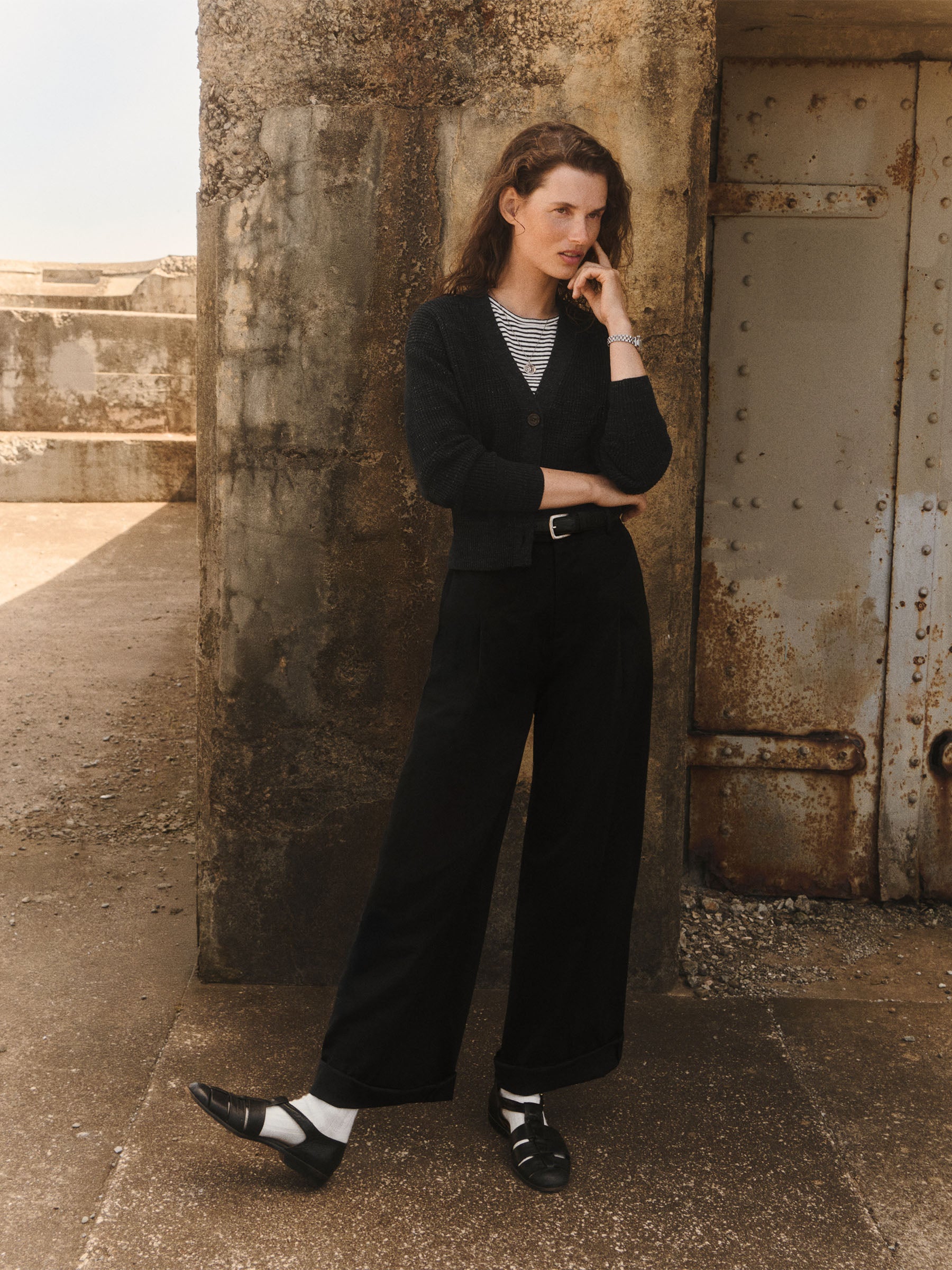 Washed Black Studio Trouser