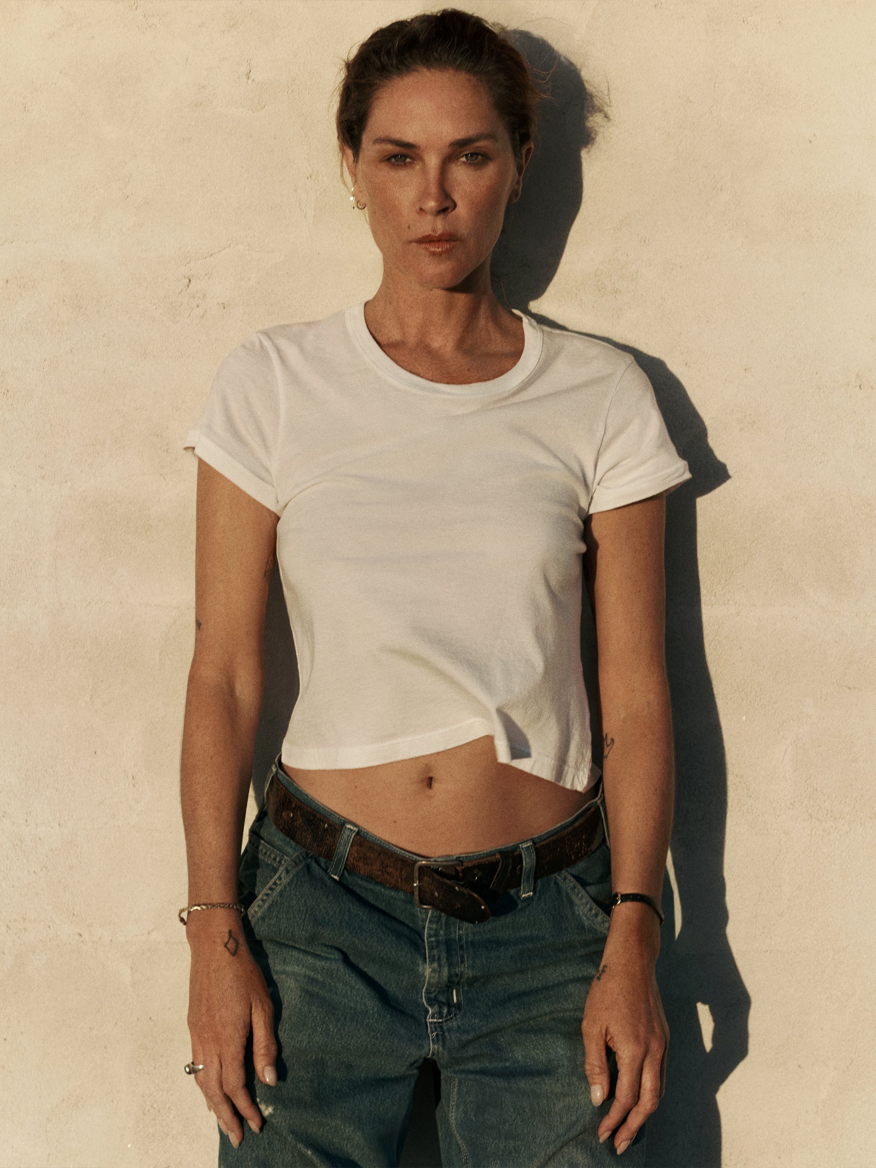 White Pima Boxy Crew