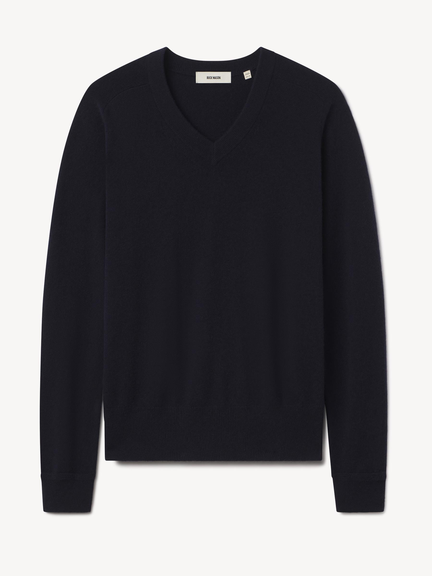 Dress Navy California Cashmere V-Neck