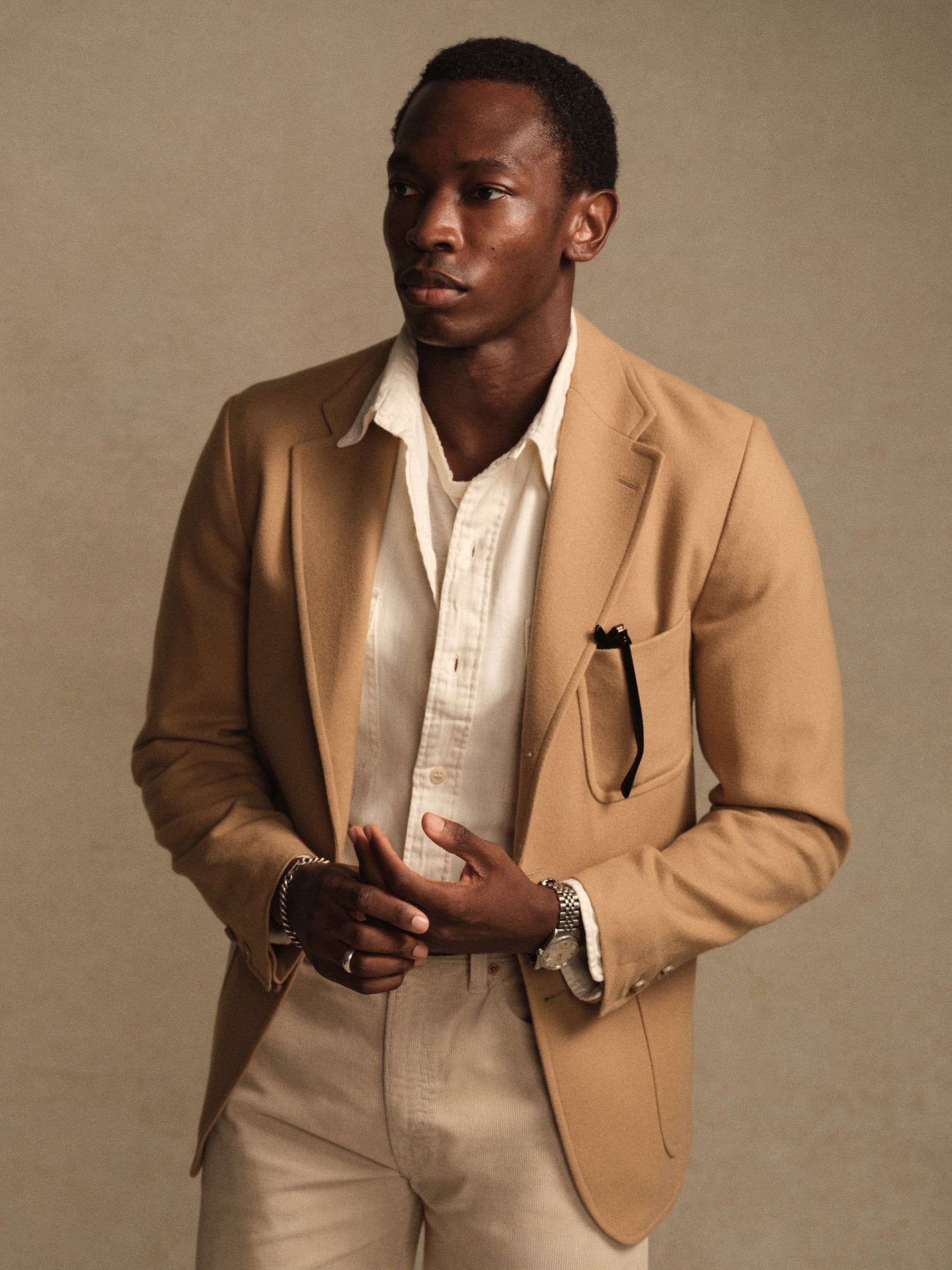 Alternative view of Camel Woolen Cashmere Carry-On Jacket