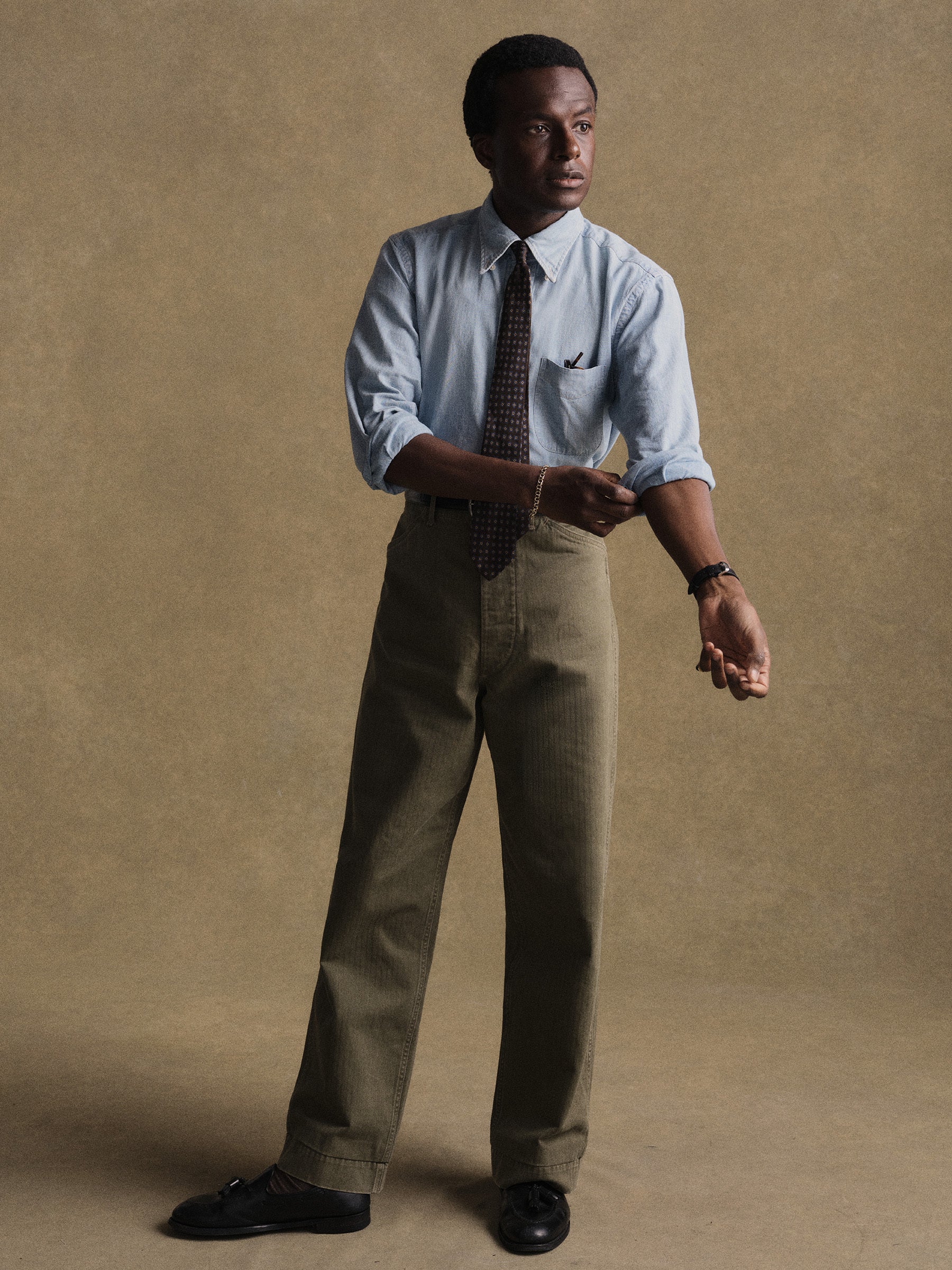 Alternative view of L039 Japanese Chambray One Pocket Shirt