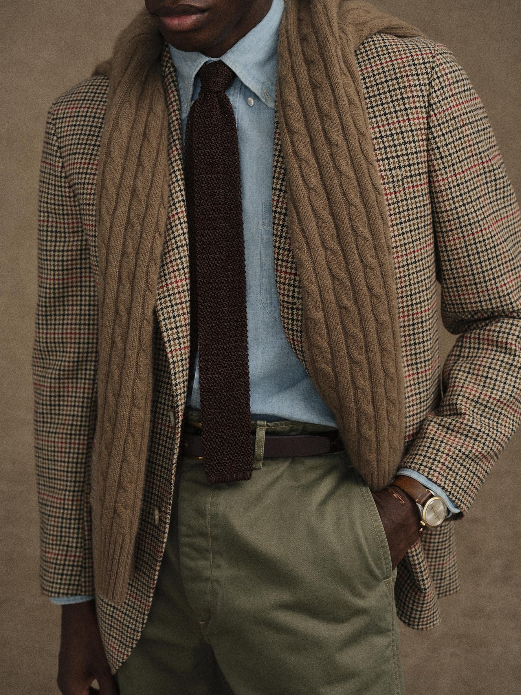 Alternative view of Khaki / Red Ashbury Gun Club Check Tweed Graduate Jacket