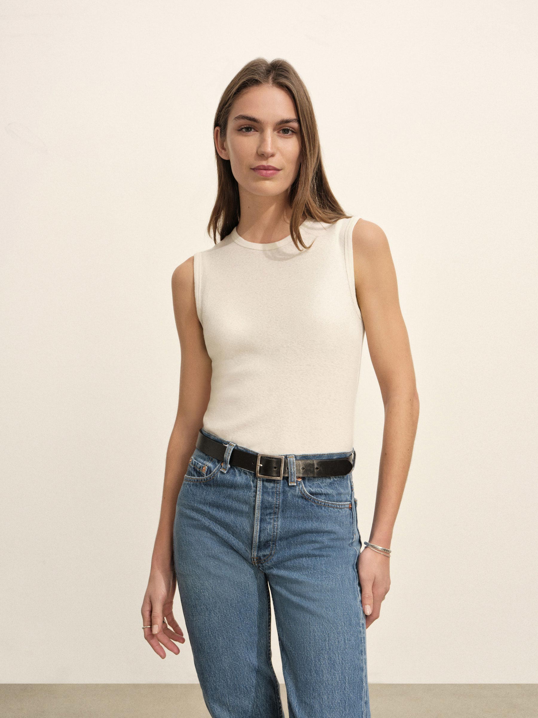 Alternative view of Natural Heirloom Rib Muscle Tank