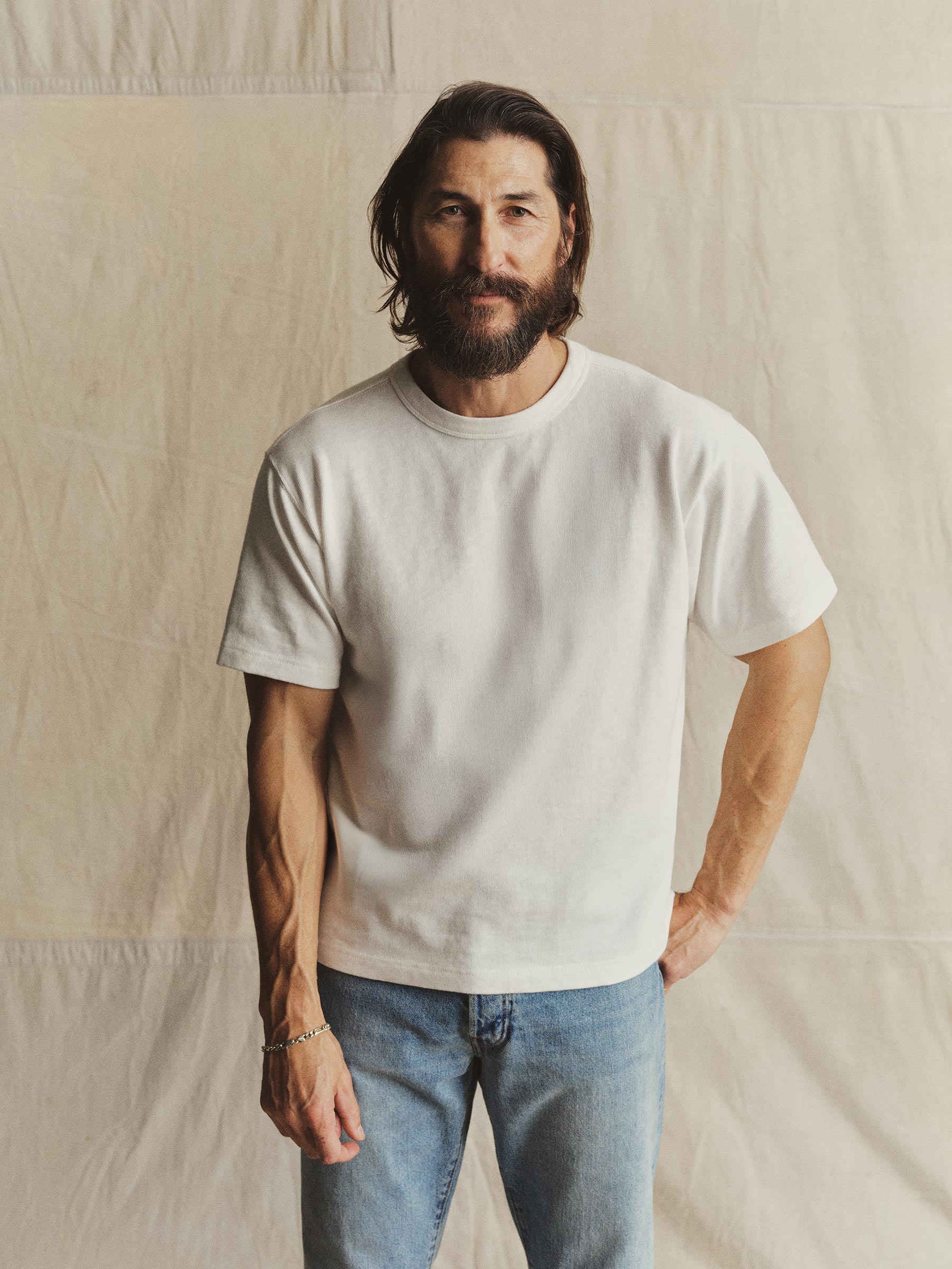 Alternative view of White Field-Spec 90S Boxy Heavy Tee