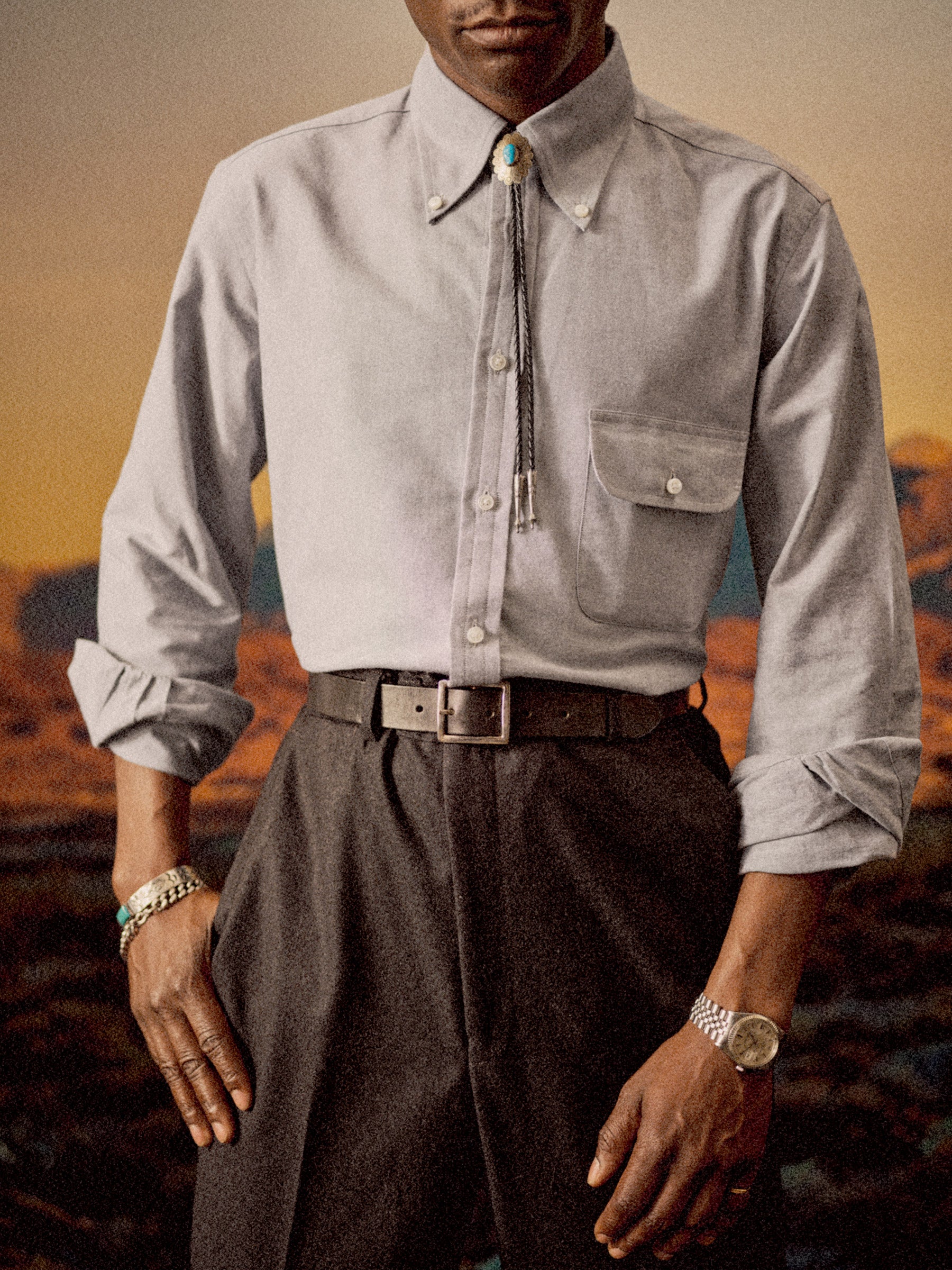 Black/White Solid Bryceland's X Buck Mason Perfect OCBD Shirt