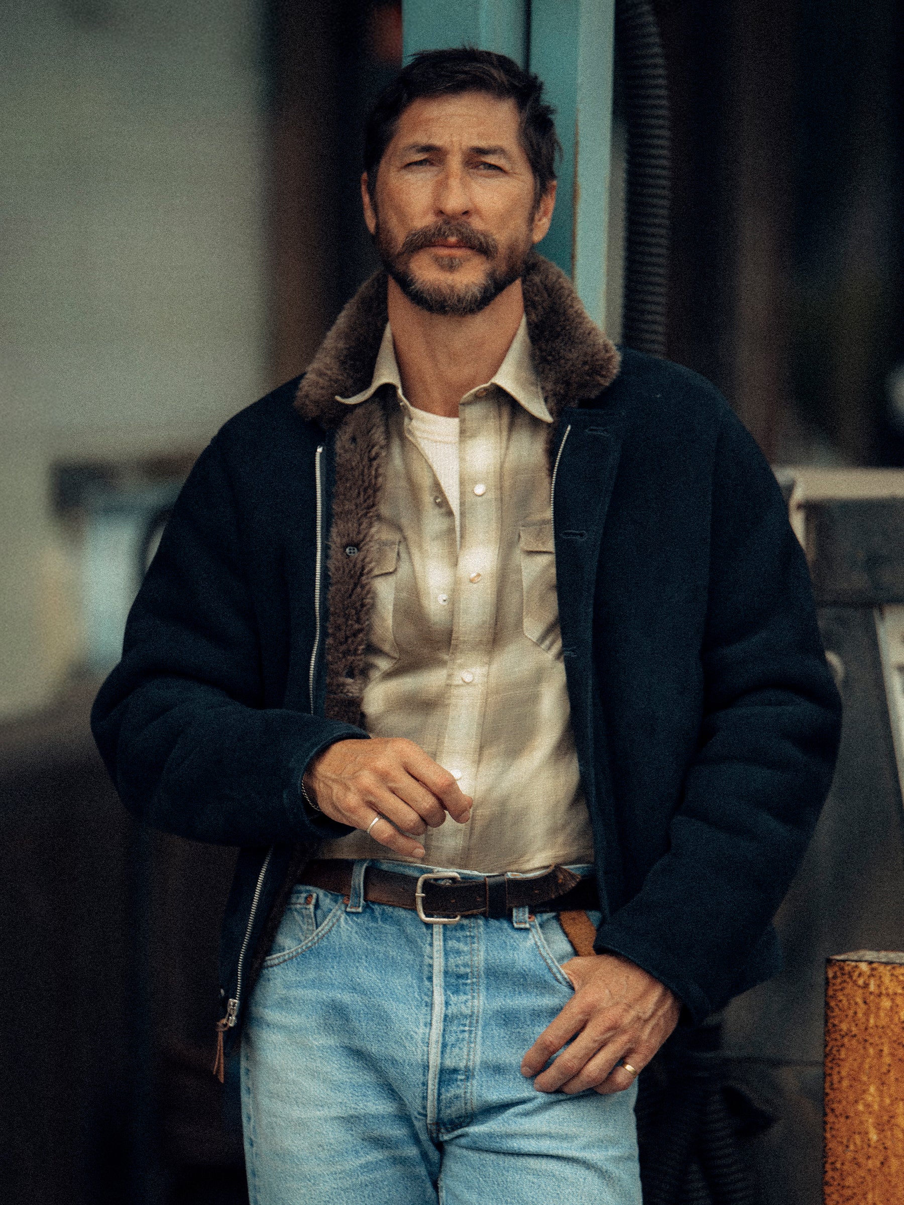 Alternative view of Indigo Polar Shearling Deck Jacket