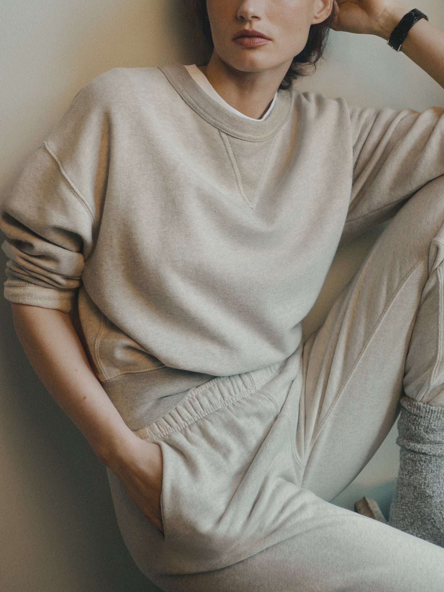Alternative view of Heather Grey Vintage Interloop Oversized Crew
