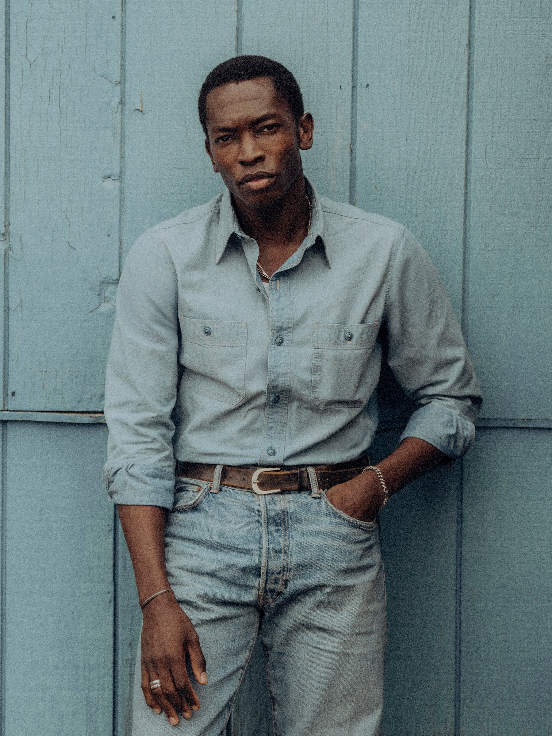 Alternative view of L046 Japanese Chambray Station Shirt