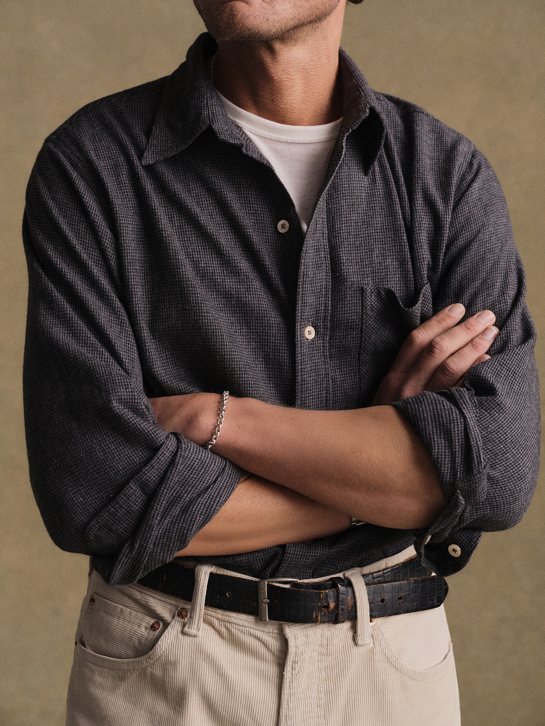 Alternative view of Charcoal Chainmail Check Pacific Twill Flannel Bd Shirt