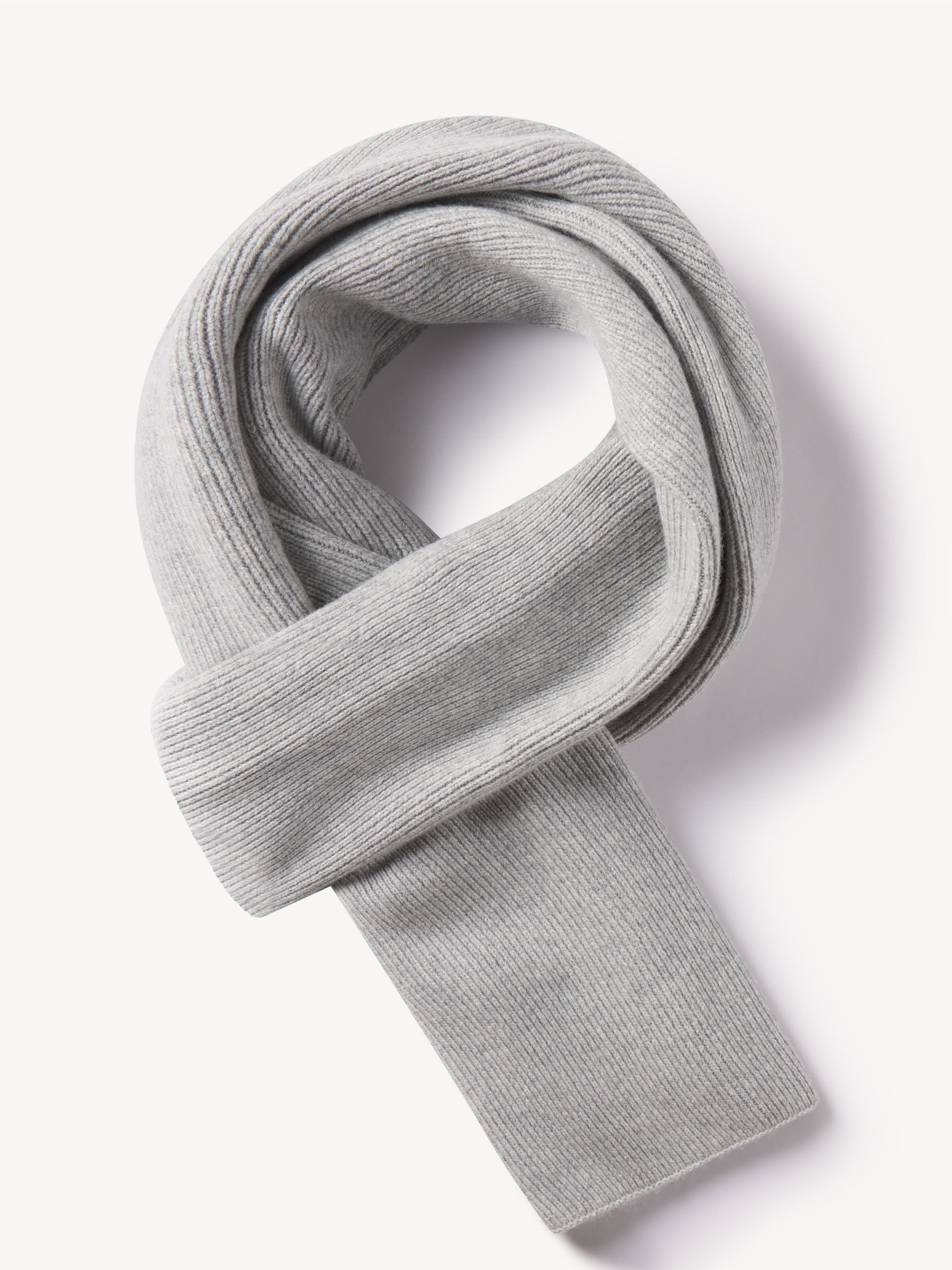 Alternative view of Steel Heather Idyllwild Cashmere Rib Scarf