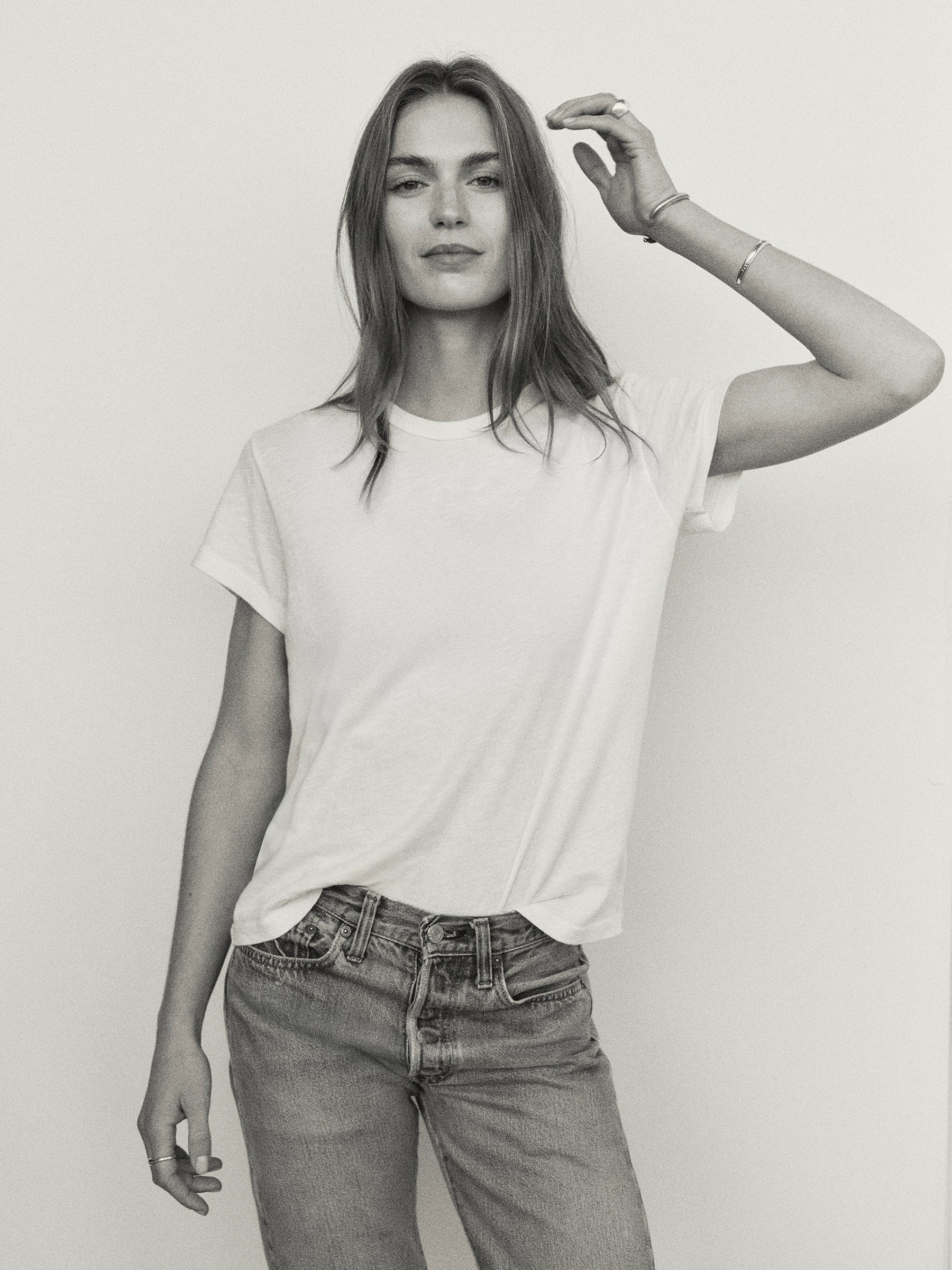 Alternative view of White Slub Easy Crew