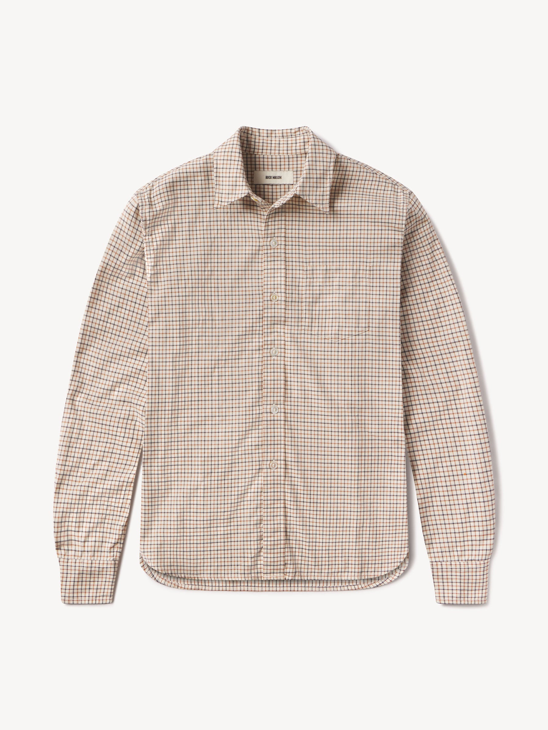 Toffee/Black Mini Check Mainstay Cotton Twill Shirt