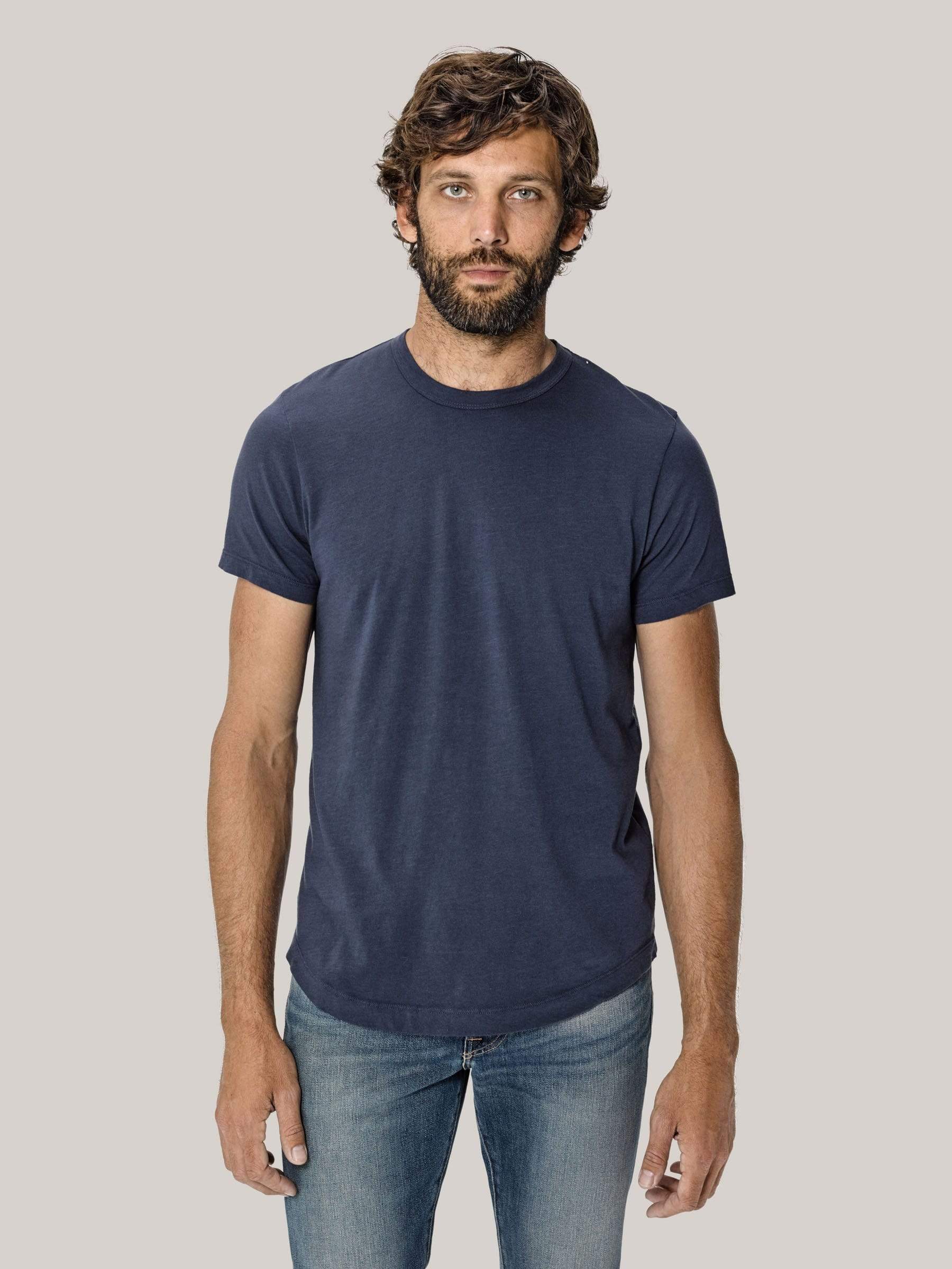 Alternative view of Midnight Slub Short Curved Hem Tee